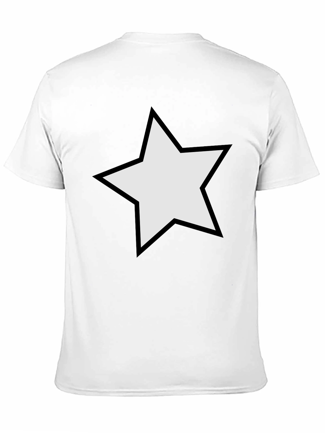 Black Black T-Shirt with Star Design Casual Wear view 11