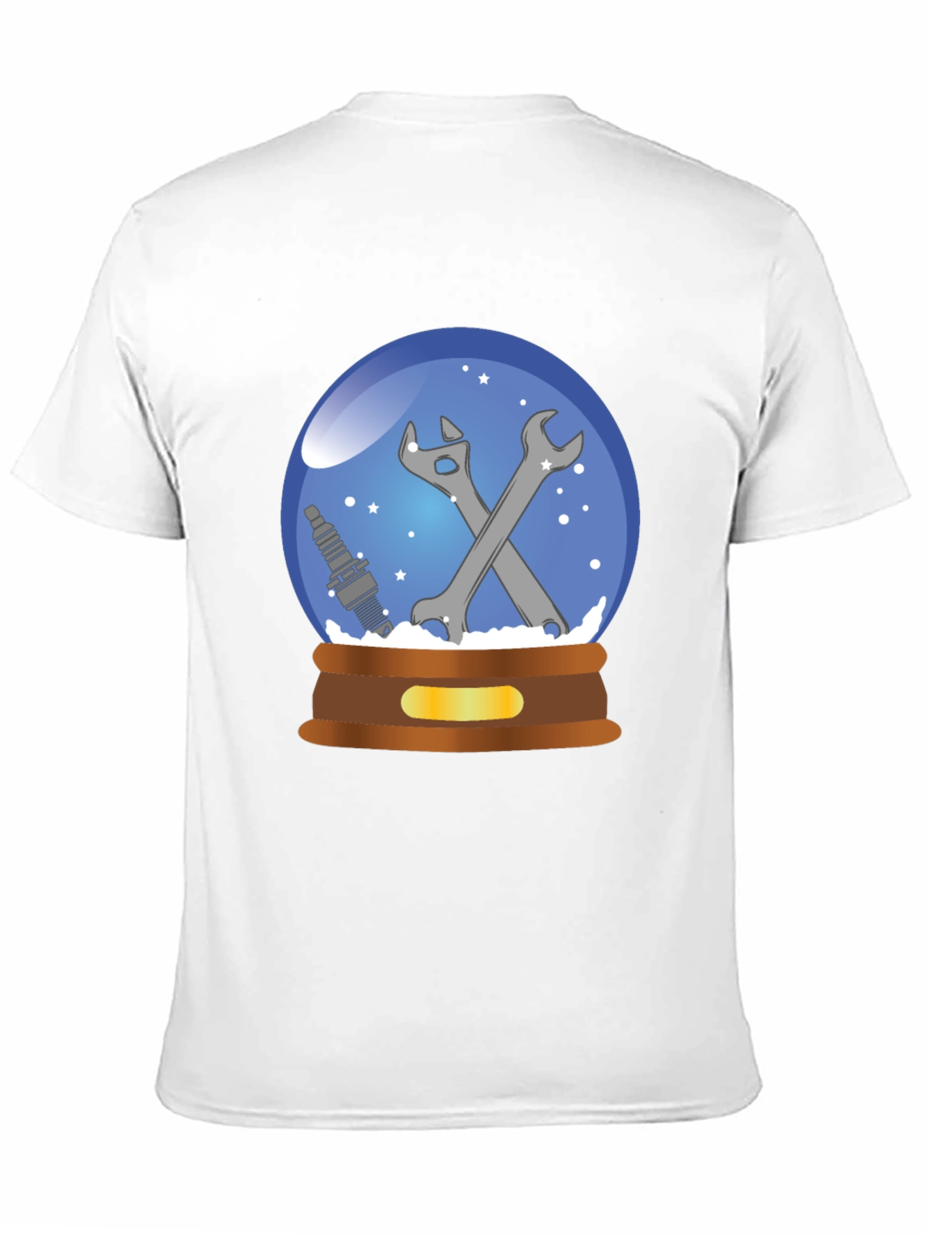 Mechanic Snow Globe T-Shirt - Auto Repair Gift - 11