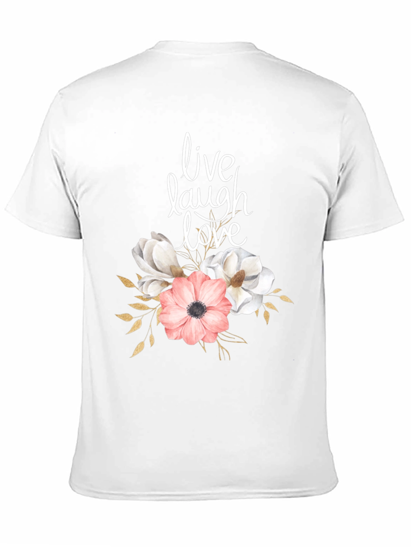 Black Live Laugh Love Floral Graphic T-Shirt view 11