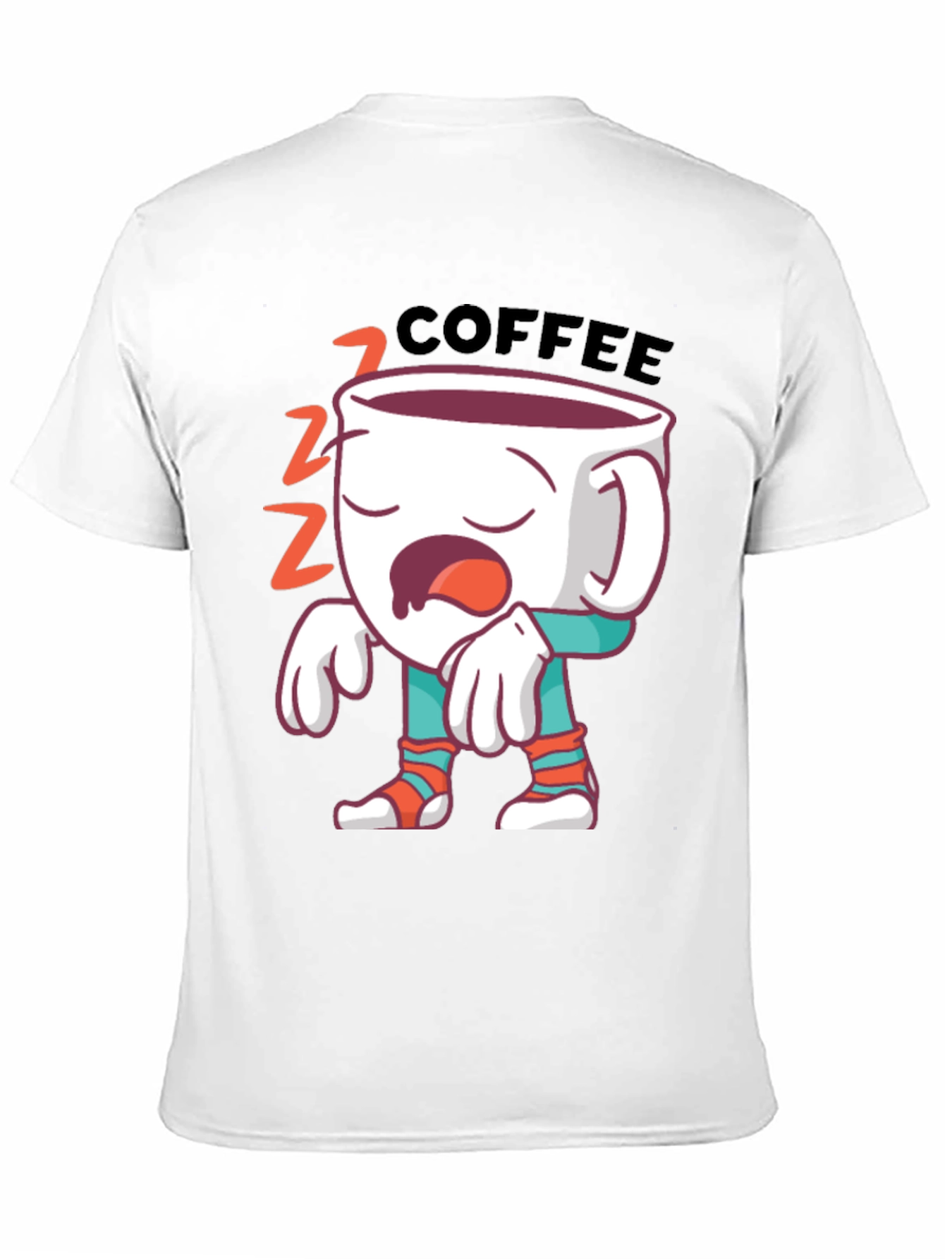 Black Funny Sleepy Coffee T-Shirt - Wake Up Call Tee view 11