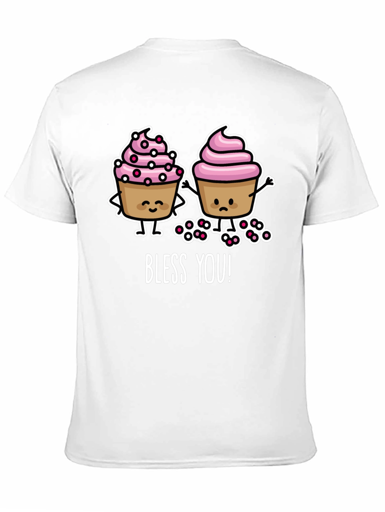 Black Bless You Cupcake T-Shirt view 11