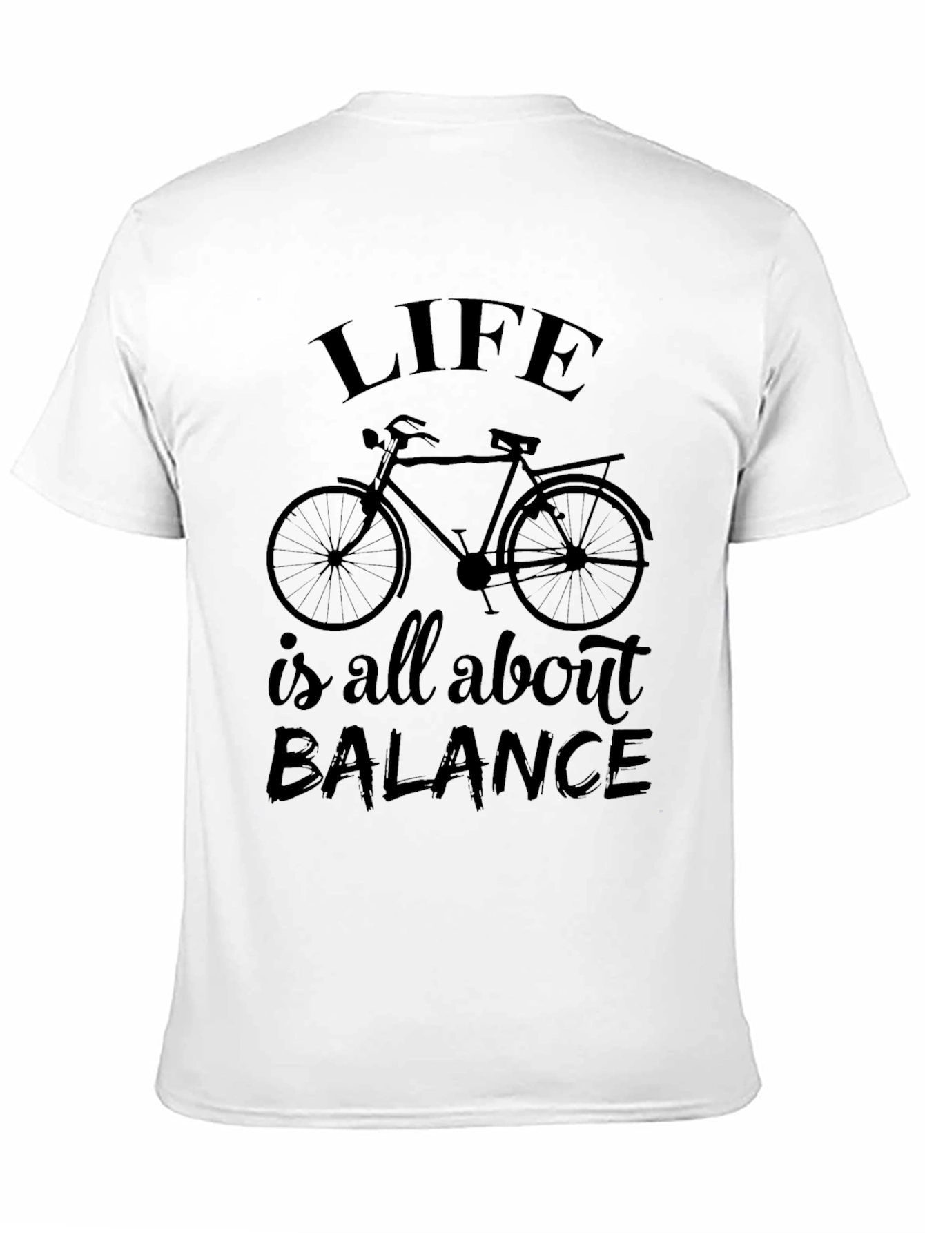 Black Life is Balance T-Shirt - Bicycle Design view 11