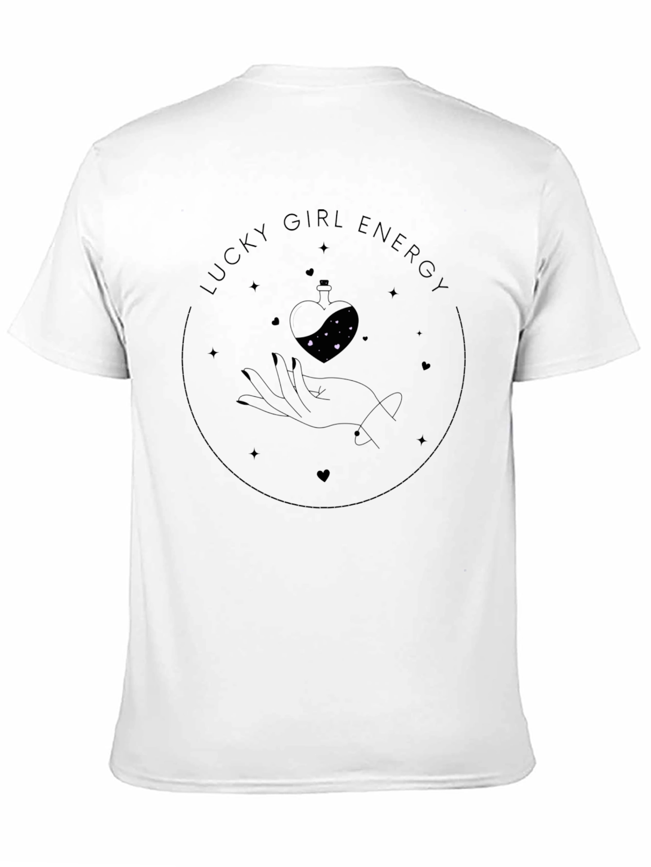 Black Lucky Girl Energy Graphic Tee - Black view 11