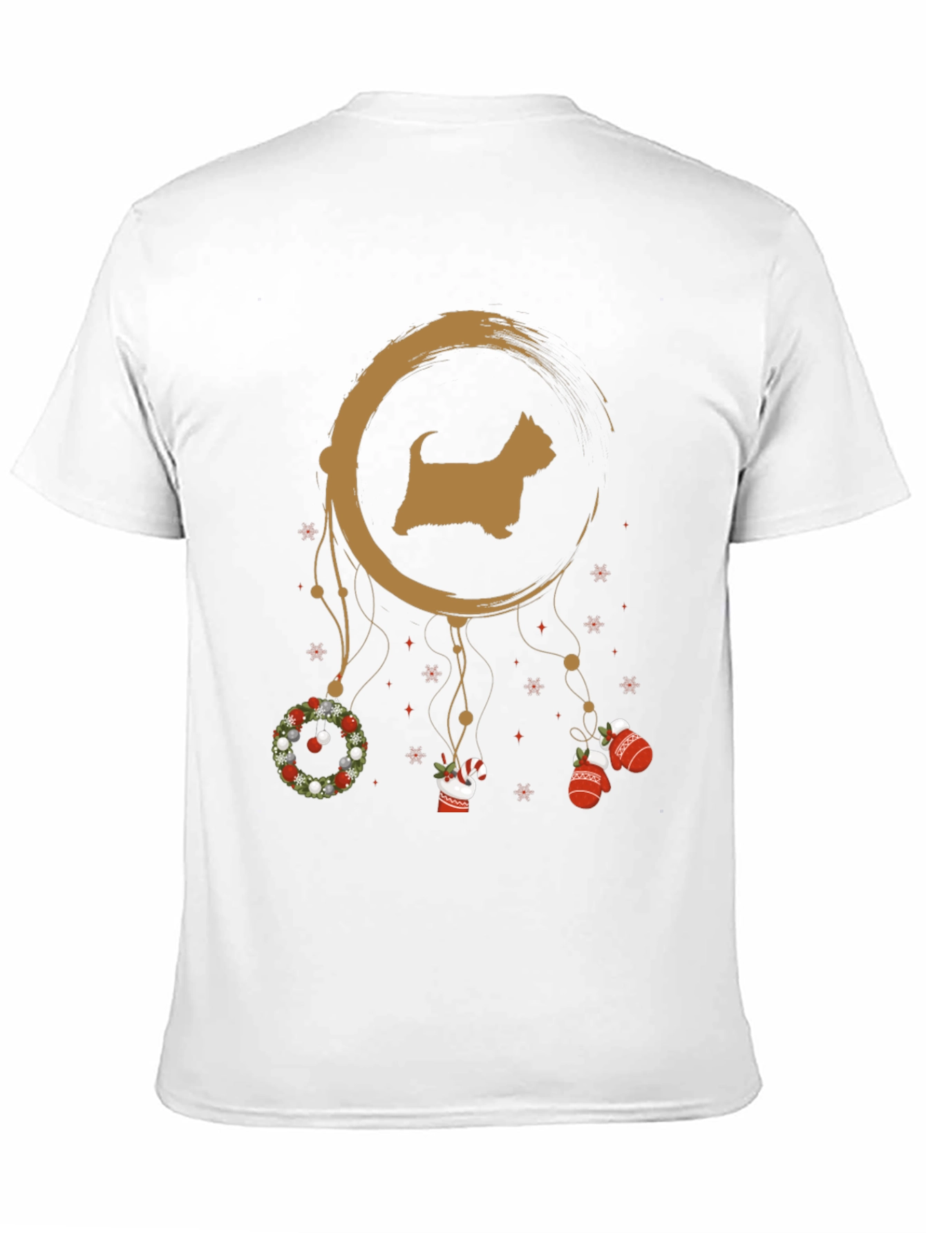 Black Holiday Dog Dreamcatcher Graphic Tee view 11