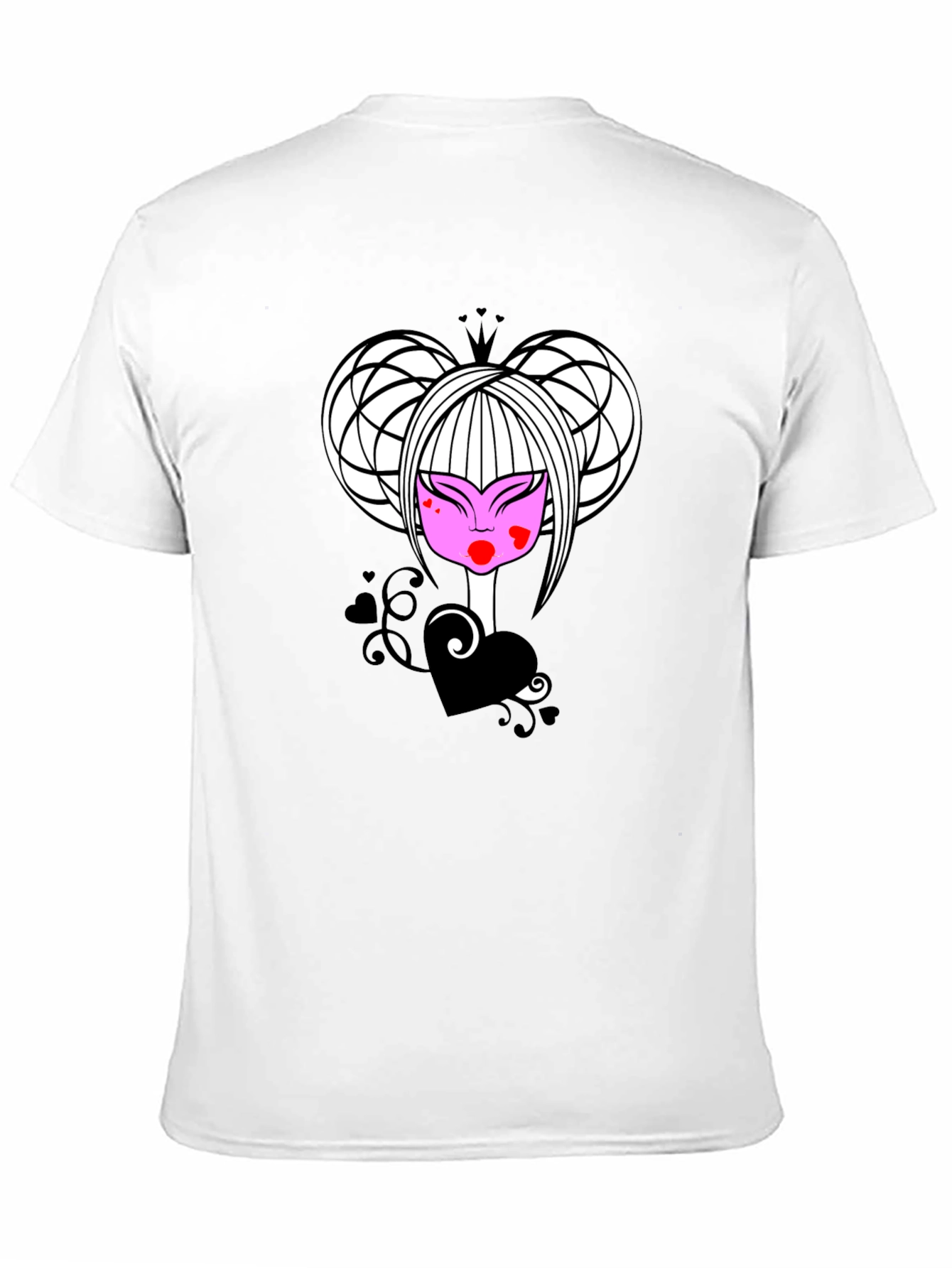 Black Queen of Hearts Graphic Tee - Black view 11
