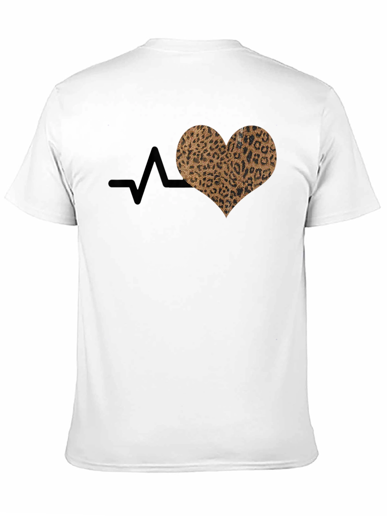 Black Leopard Heartbeat T-Shirt - Stylish Graphic Tee view 11