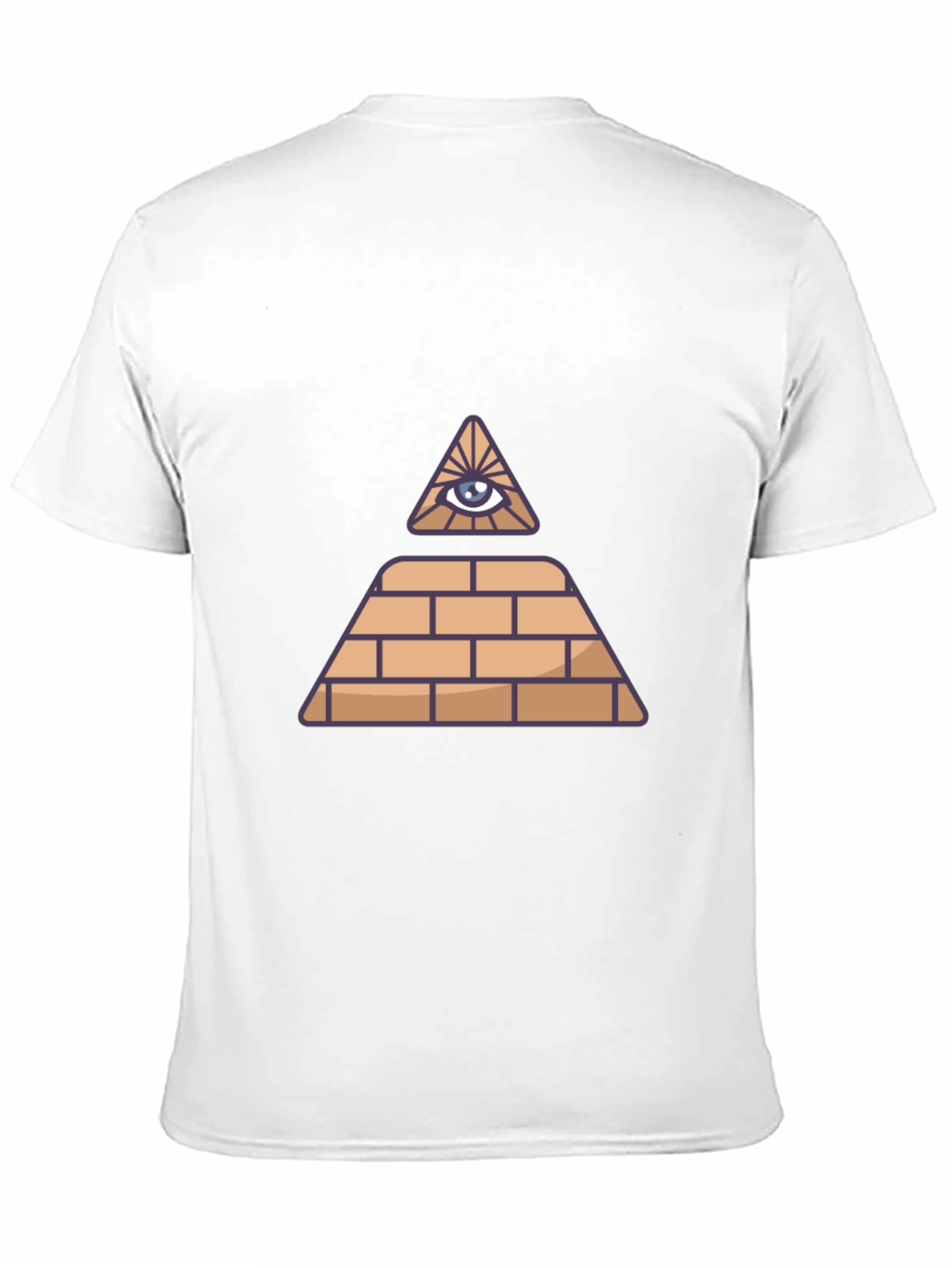 Black Illuminati Pyramid Eye Graphic T-Shirt view 11