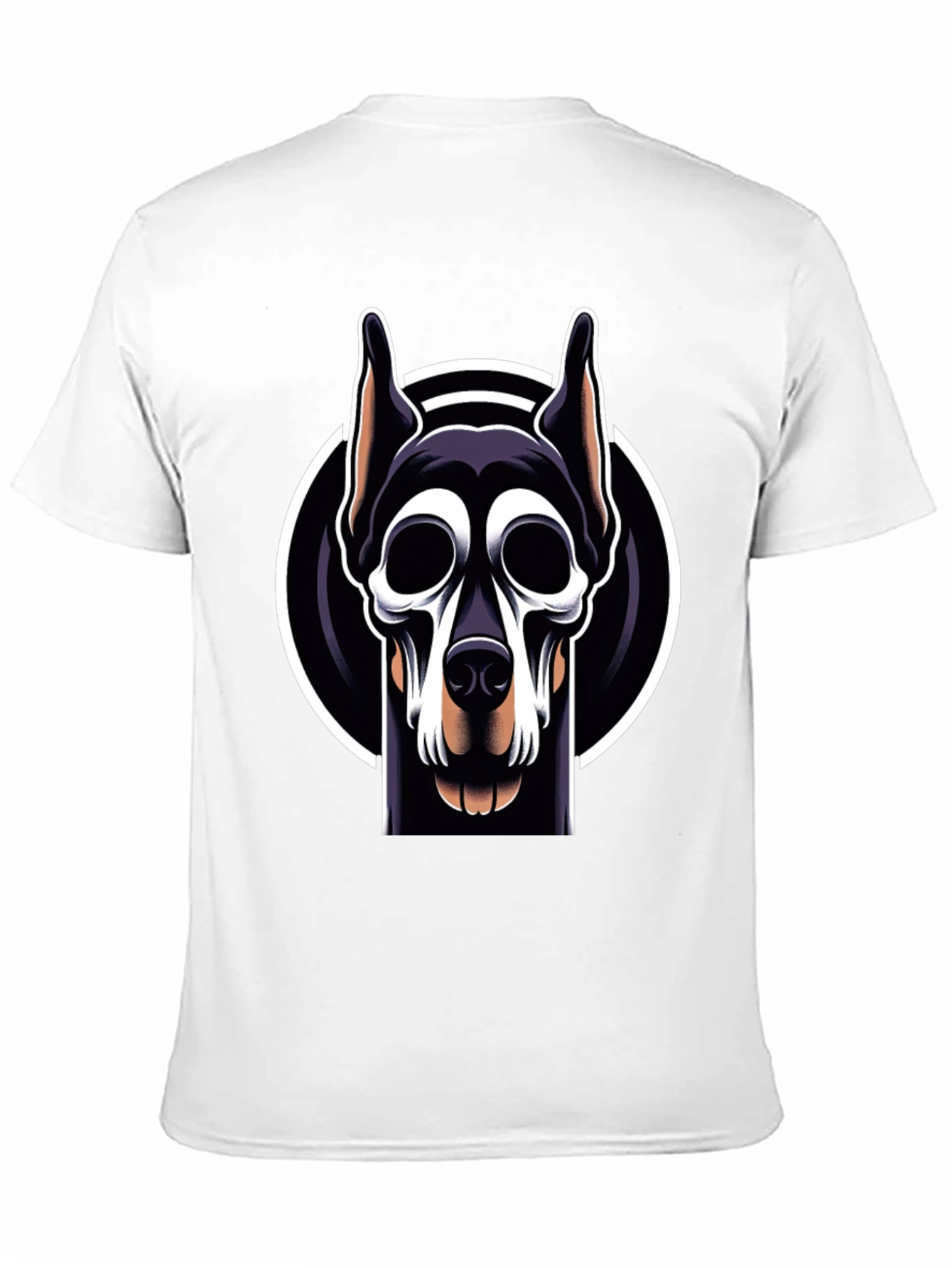 Black Doberman Skull Graphic Tee - Black view 11