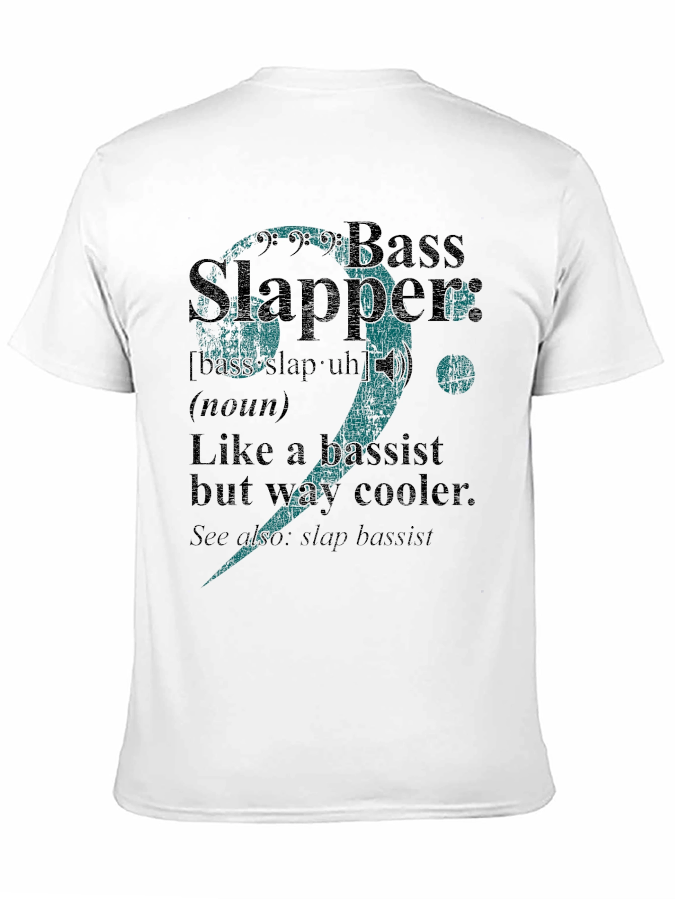 Black Bass Slapper Definition T-Shirt Funny Musician Tee view 11