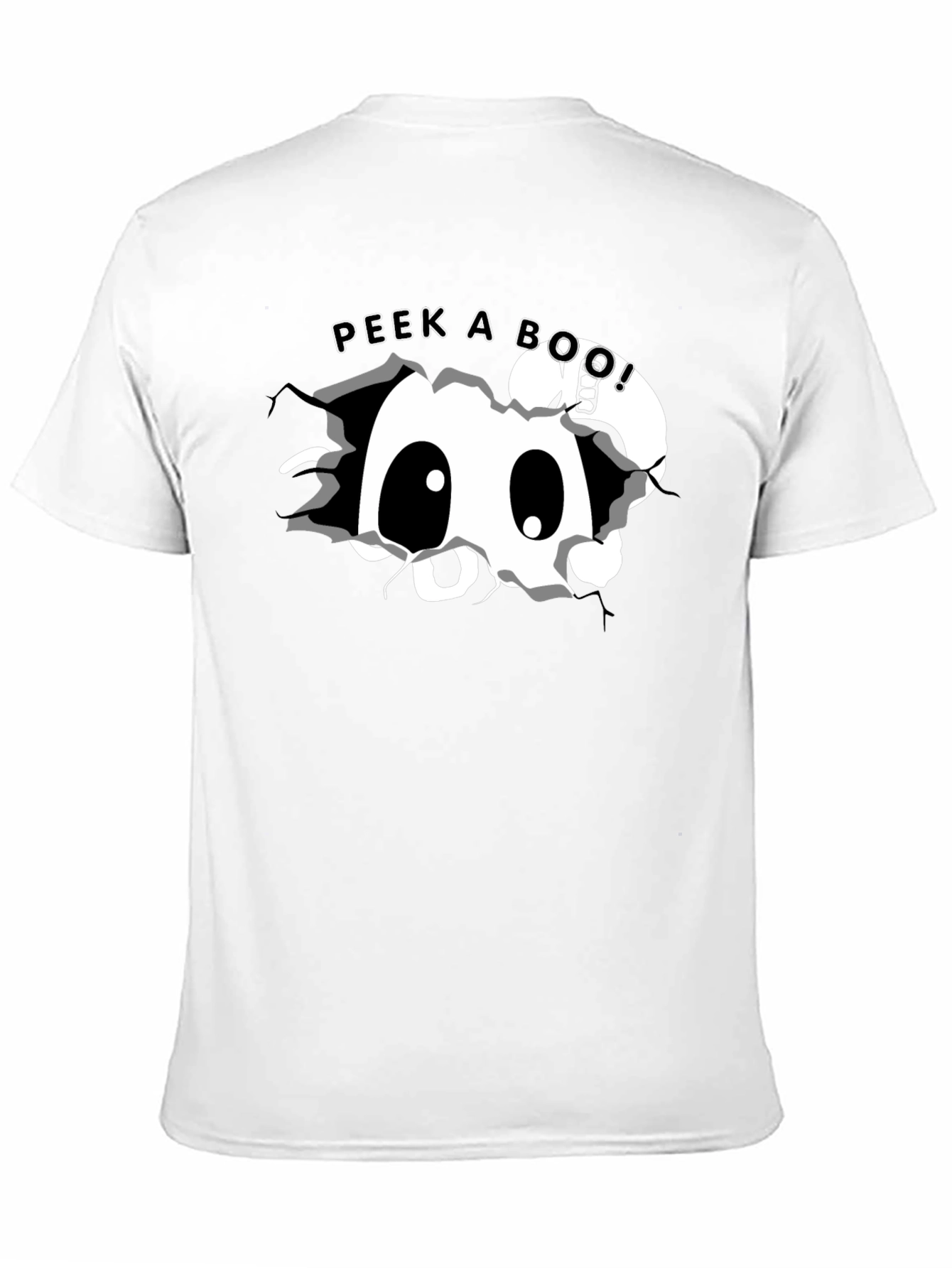 Black Peek-a-Boo Black Graphic Tee view 11