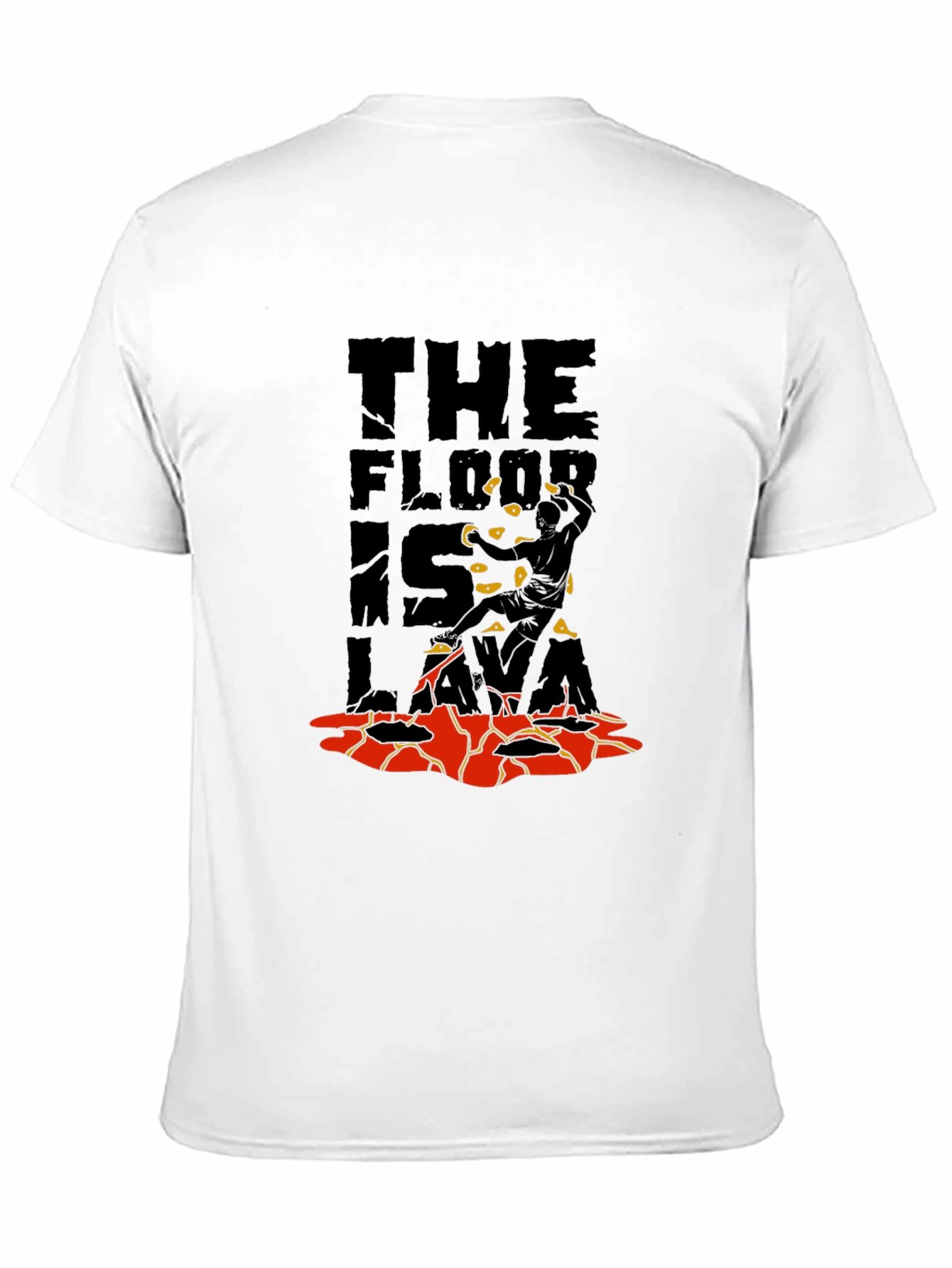 Black The Floor is Lava Graphic T-Shirt view 11