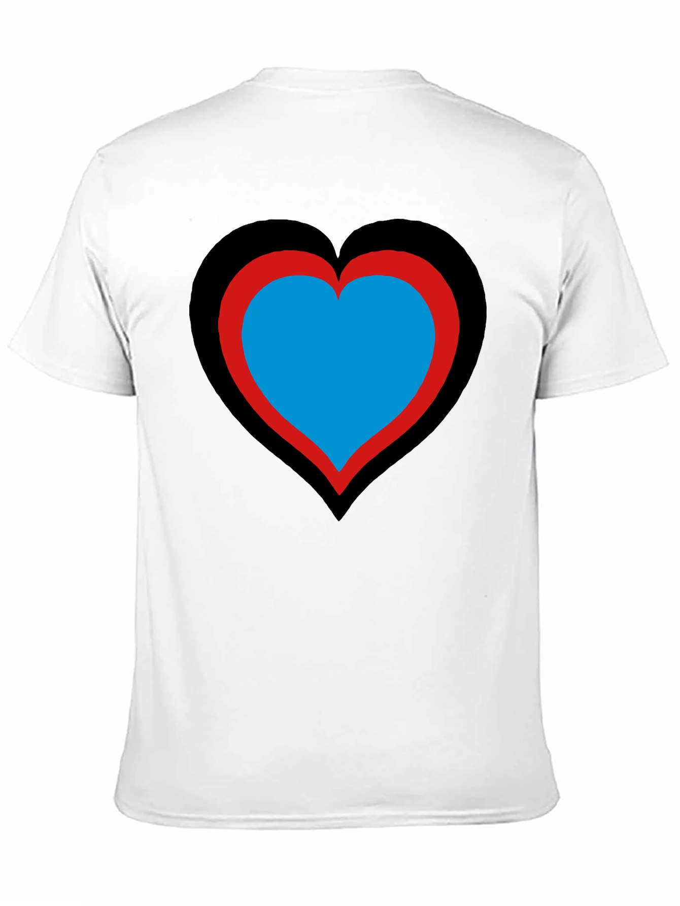 Black Heart Design Black T-Shirt: Bold & Unique! view 11