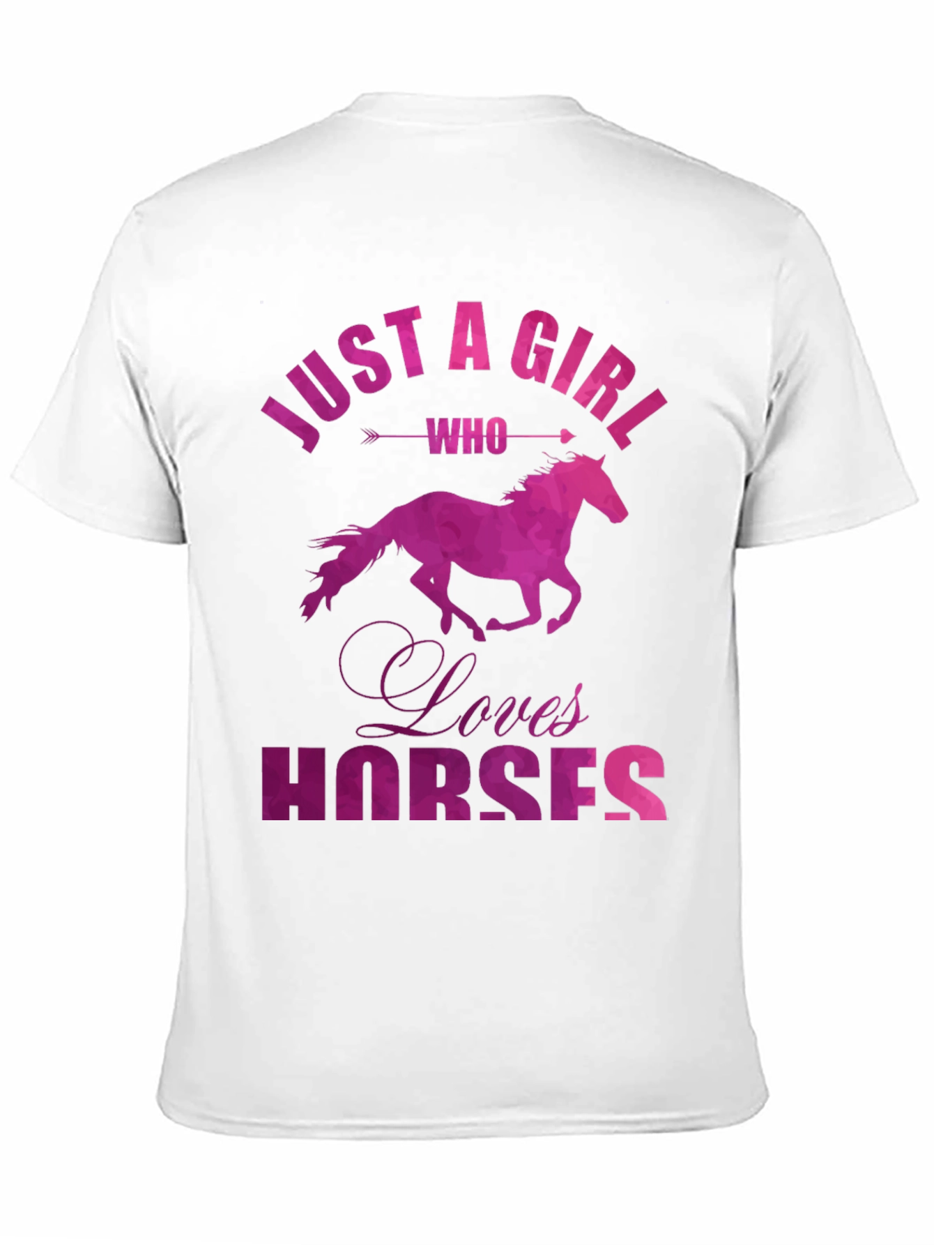Black Just a Girl Who Loves Horses Graphic Tee view 11