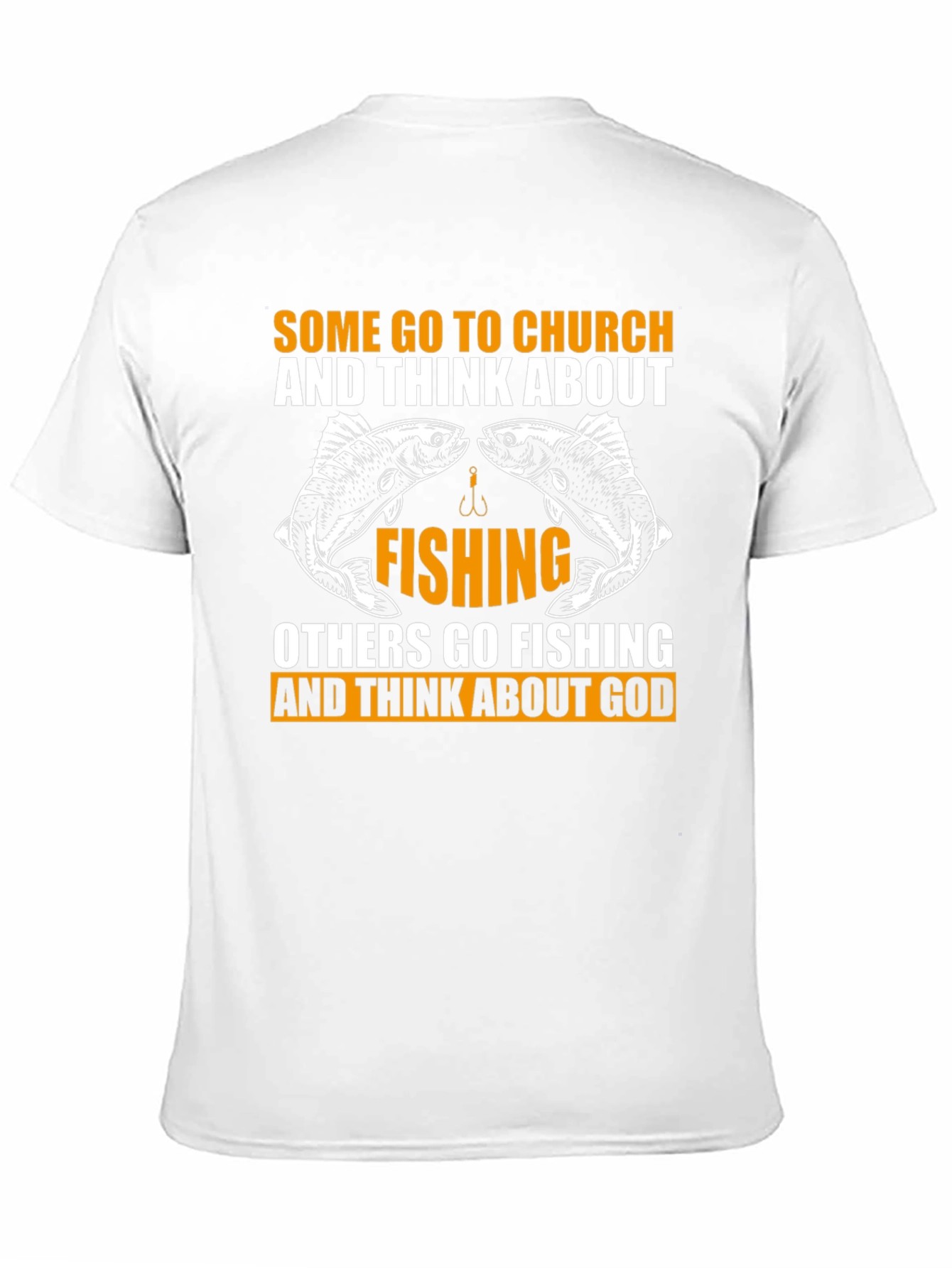 Black Fishing & God Graphic Tee - Black Cotton T-Shirt view 11
