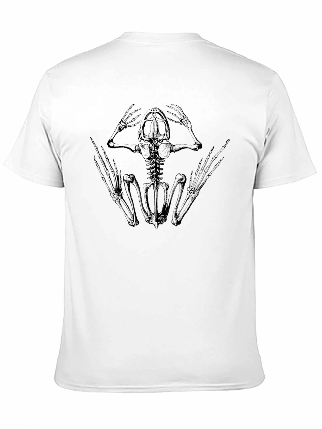 Black Skeleton Frog Graphic Black T-Shirt view 11