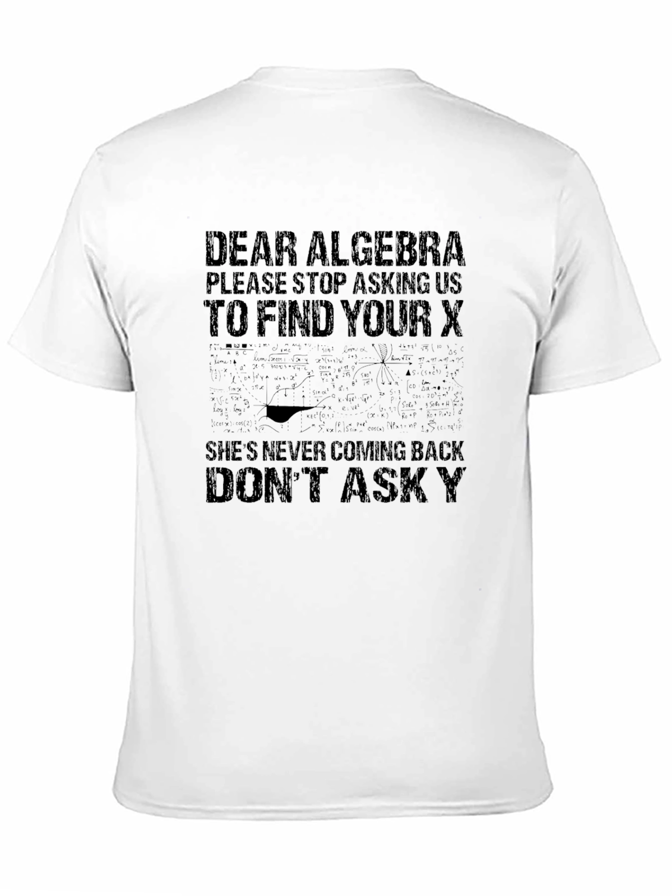 Black Funny Algebra Math T-Shirt - Find Your X Tee view 11