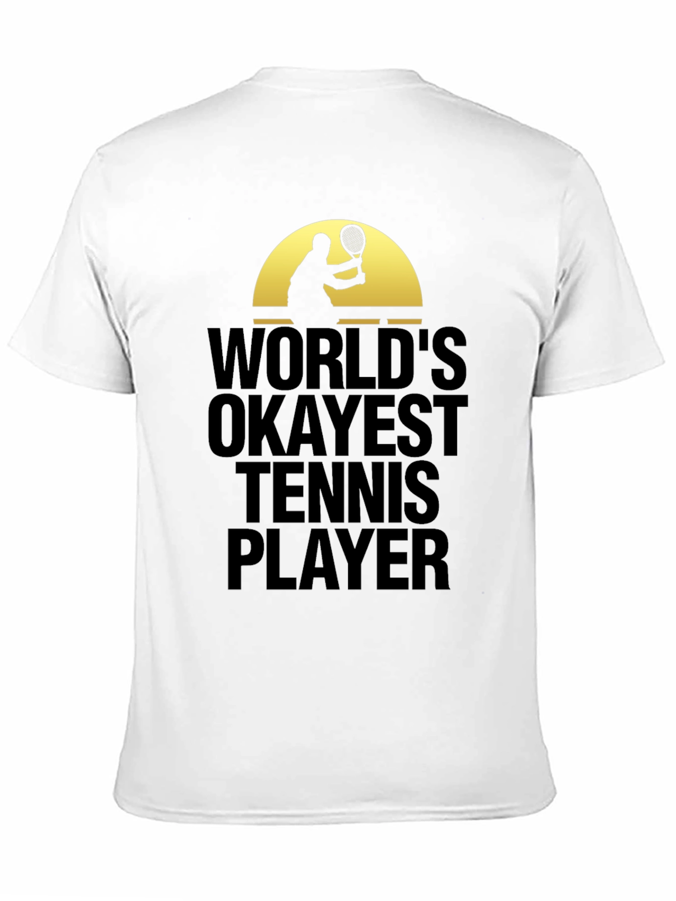 Black World's Okayest Tennis Player Graphic T-Shirt view 11