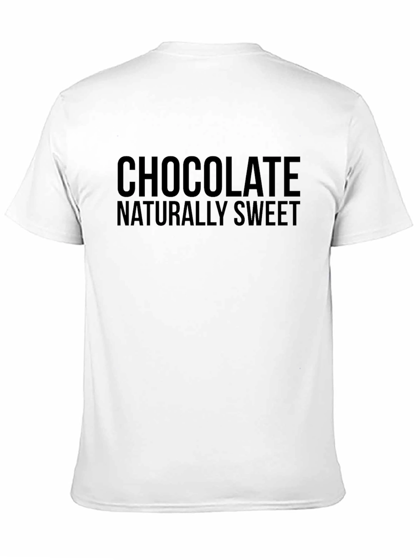Black Chocolate Naturally Sweet Graphic Tee - Unisex Black T-Shirt view 11