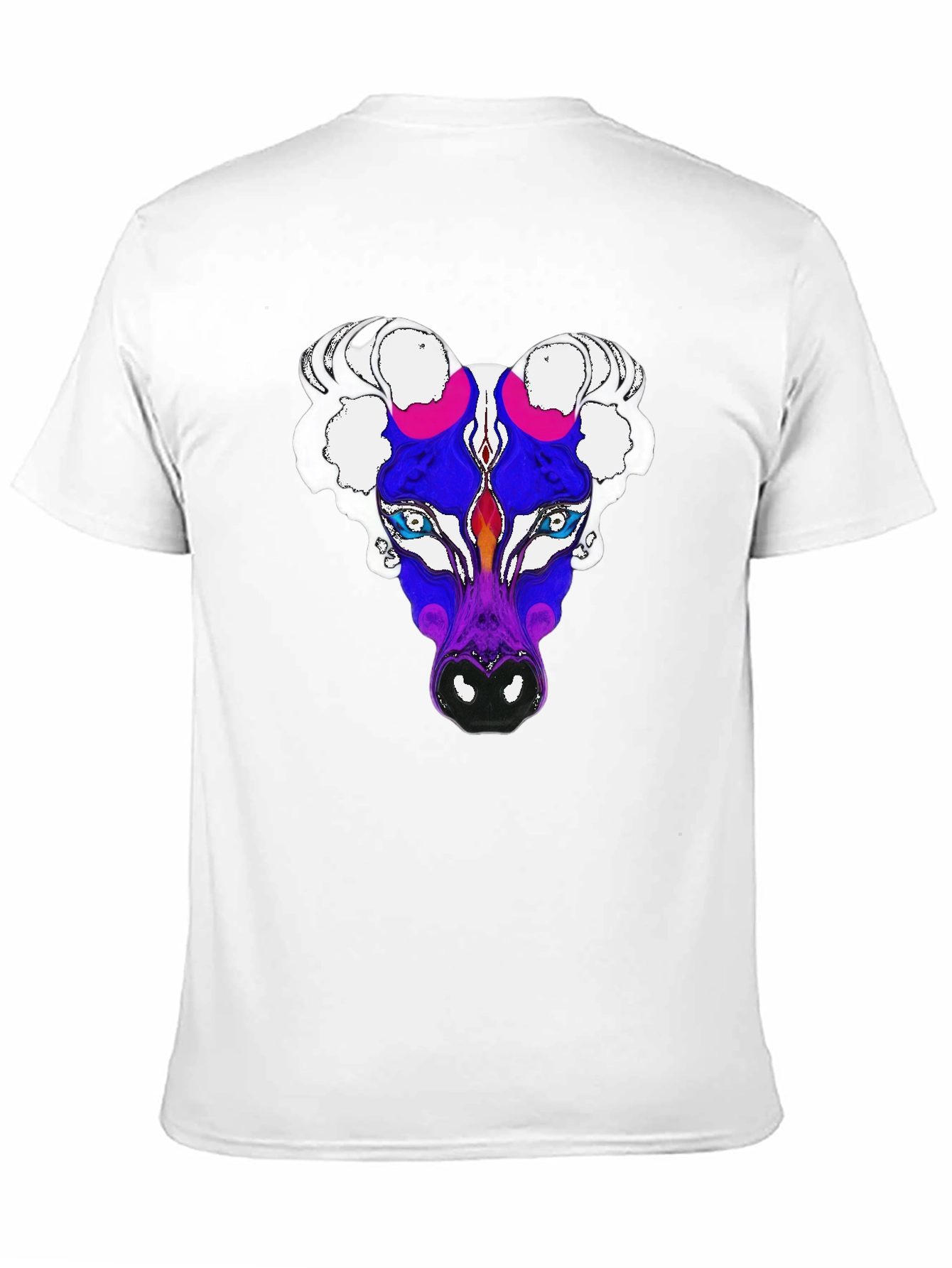 Black Abstract Bull Graphic Tee - Men's Black T-Shirt view 11