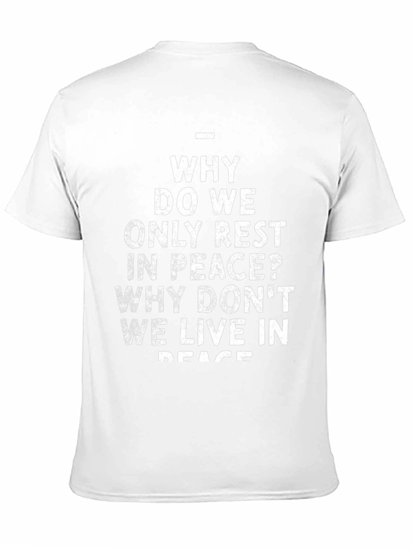 Black Why Live in Peace Black Graphic Tee view 11