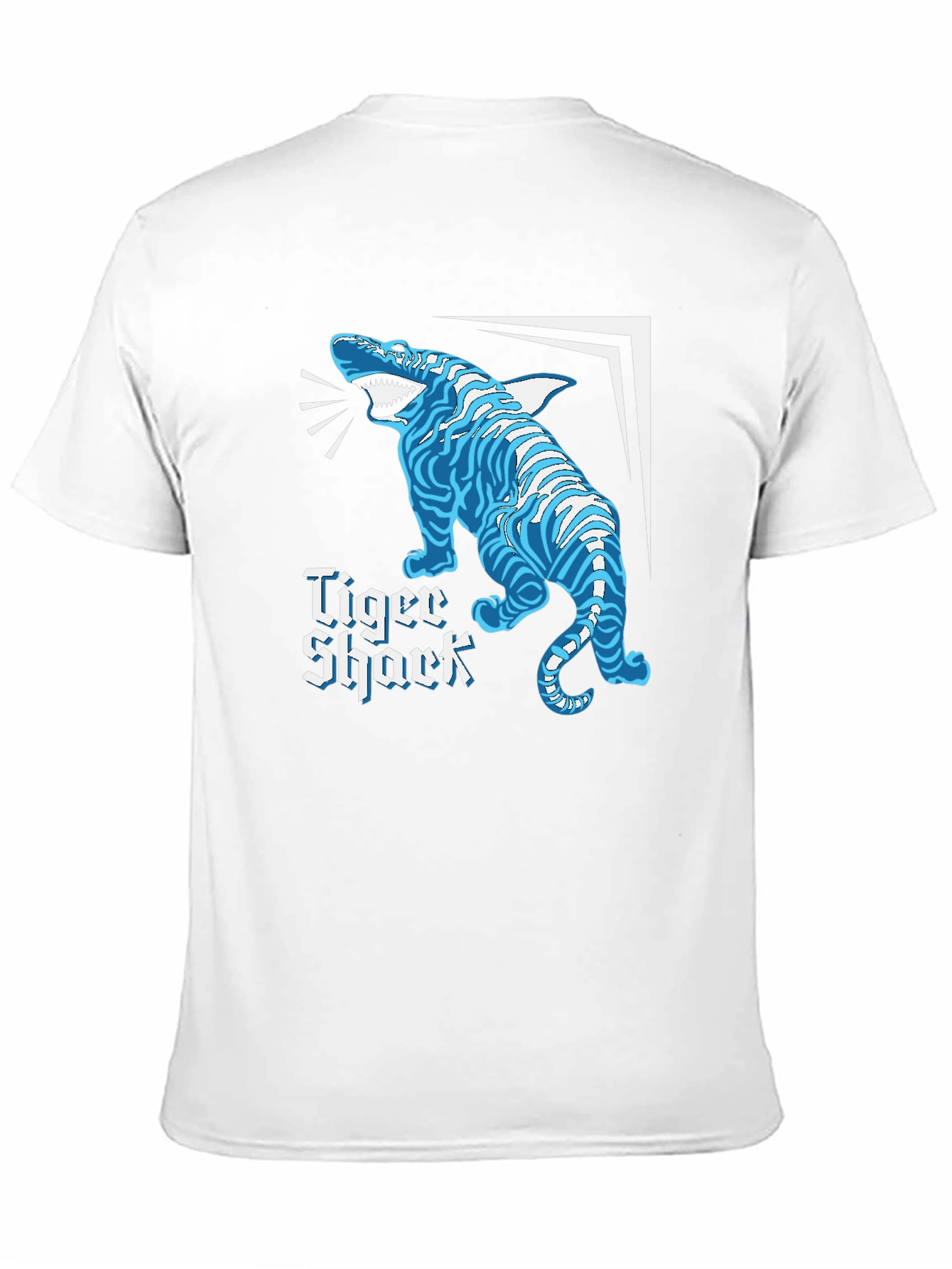 Black Tiger Shark Graphic Tee - Novelty Shirt view 11