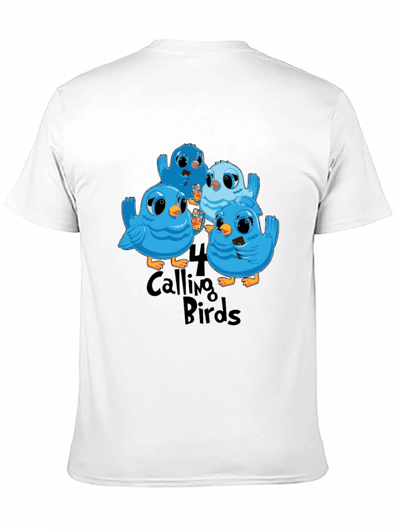 Black 4 Calling Birds Graphic Tee, Holiday Gift view 11