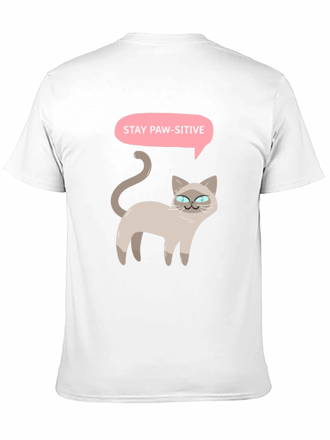 Black Stay Paw-sitive Cat Graphic T-Shirt view 11