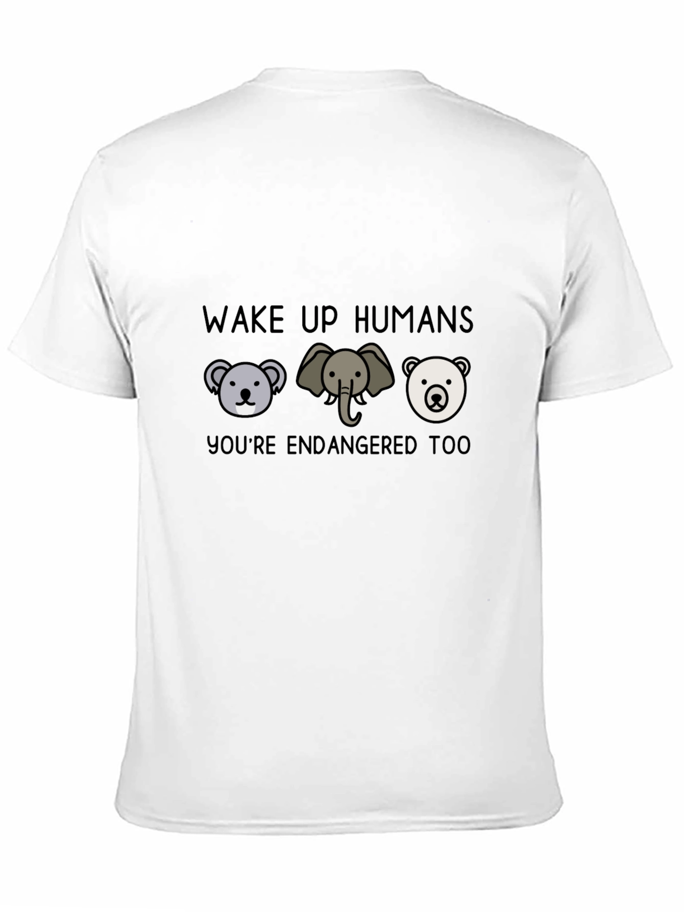 Black Endangered Animals Graphic T-Shirt view 11