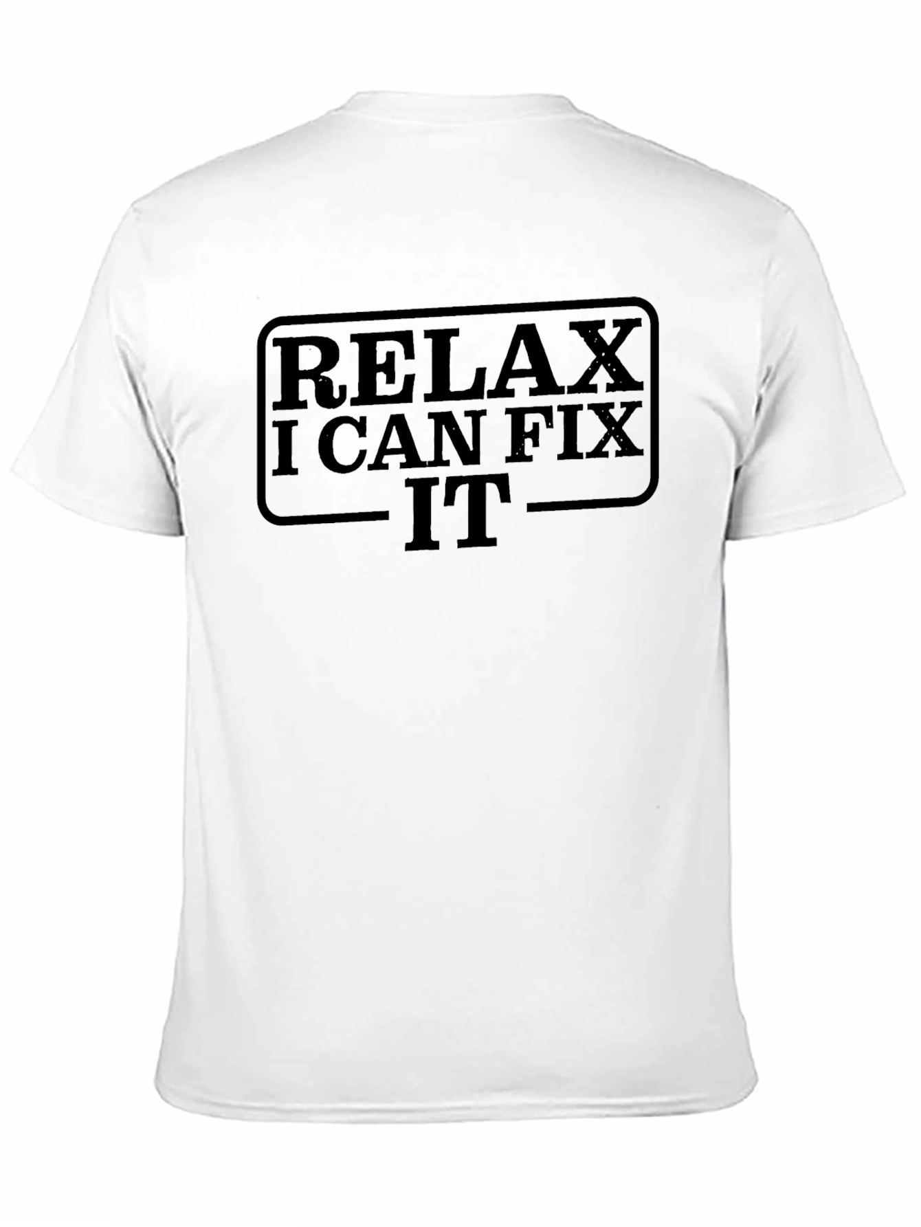 Black Relax I Can Fix It Graphic Tee - Black Crew Neck Shirt view 11