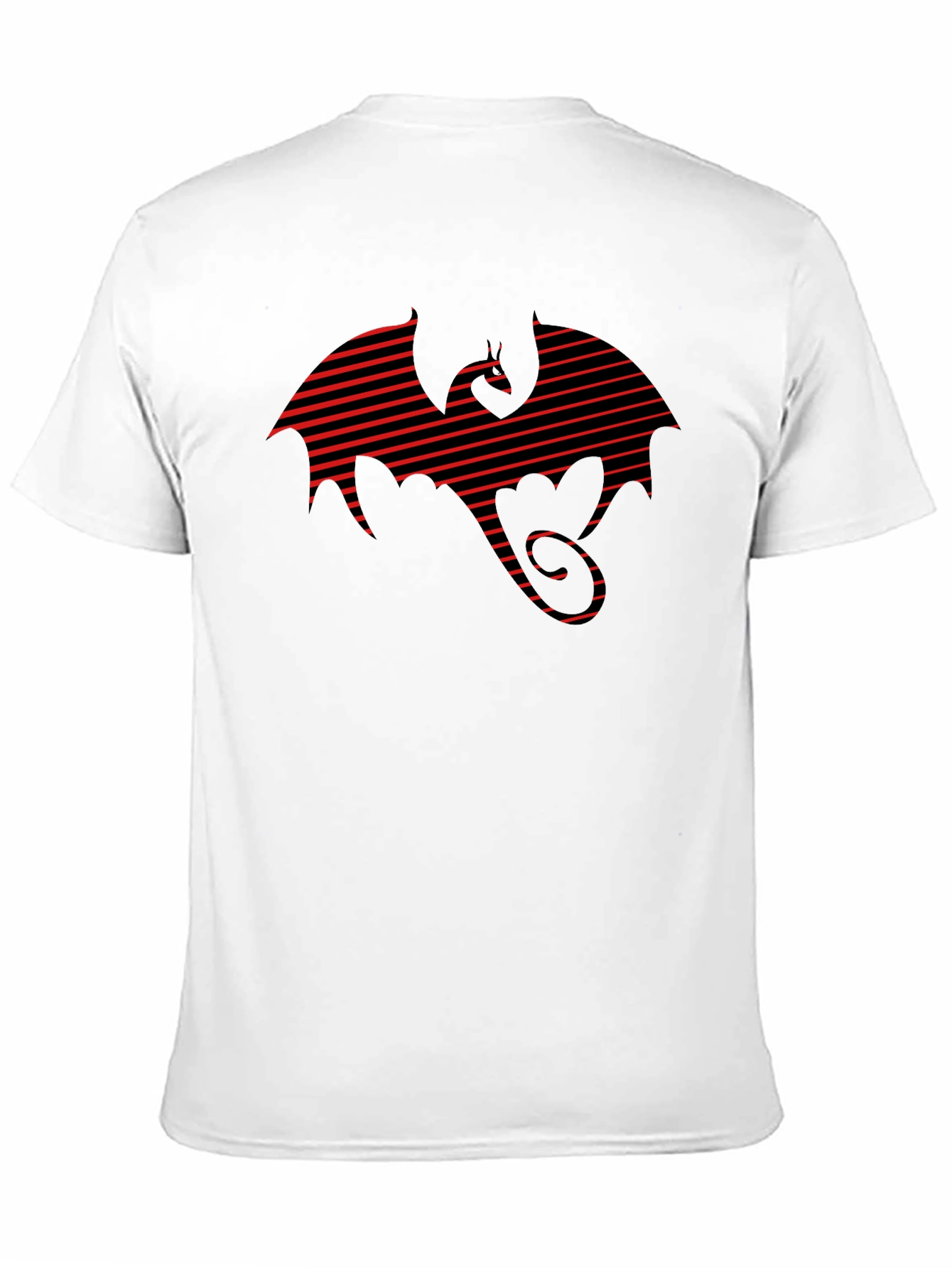 Black Striped Dragon Tee - Graphic Print T-Shirt view 11