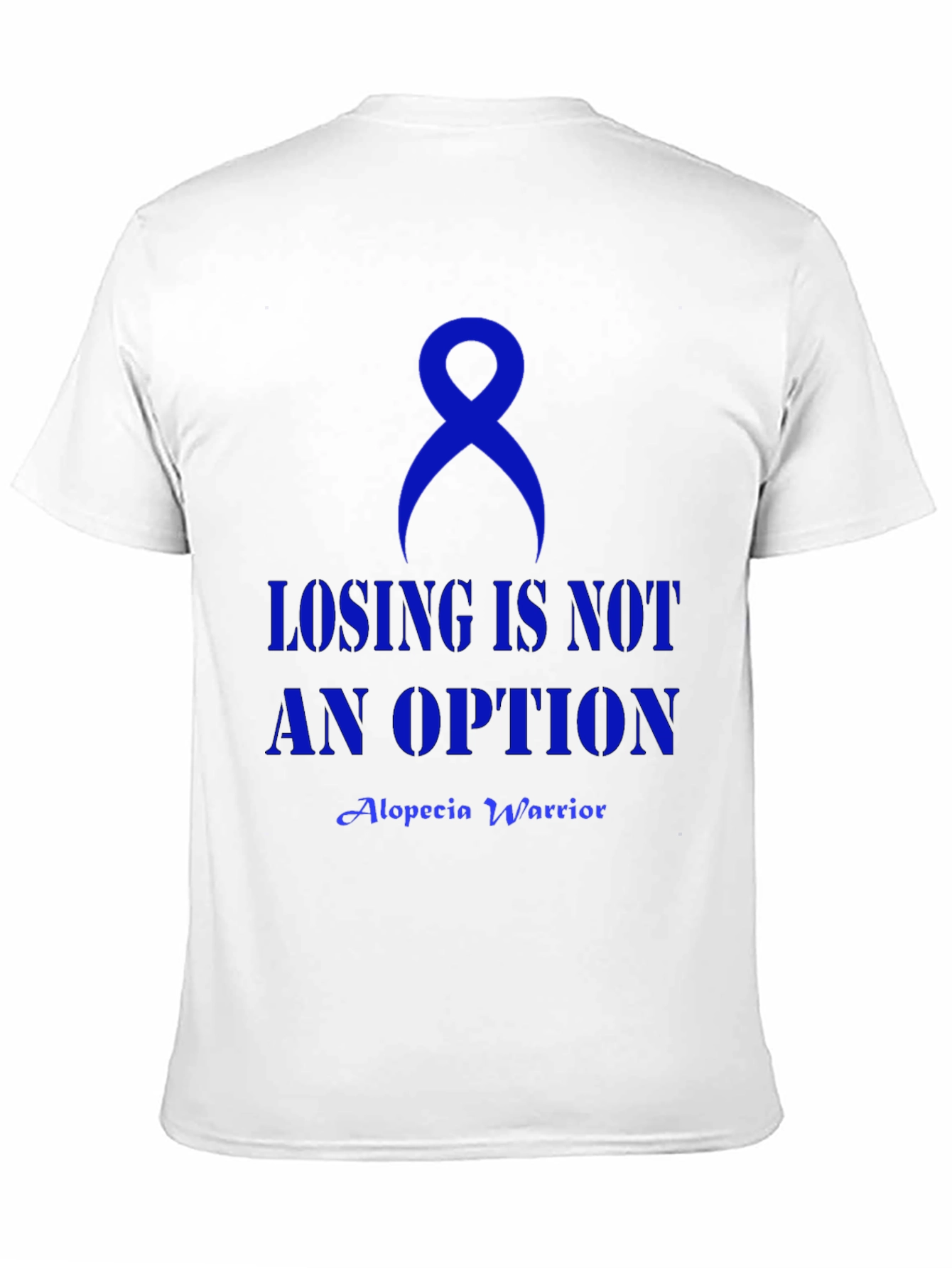 Black Alopecia Warrior T-Shirt: Losing is Not an Option view 11
