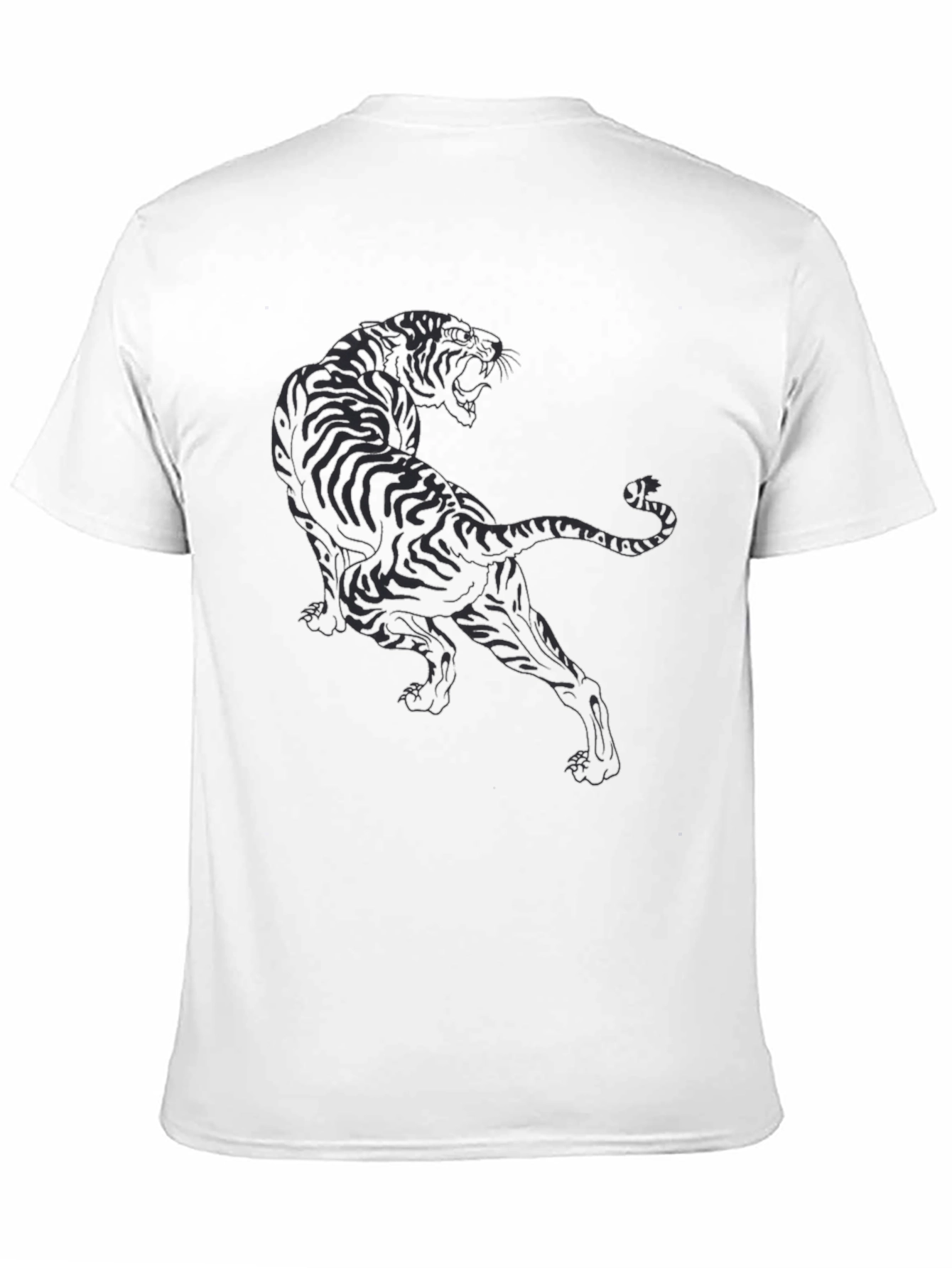 Black Black Tiger Graphic Tee - Stylish Men's T-Shirt view 11