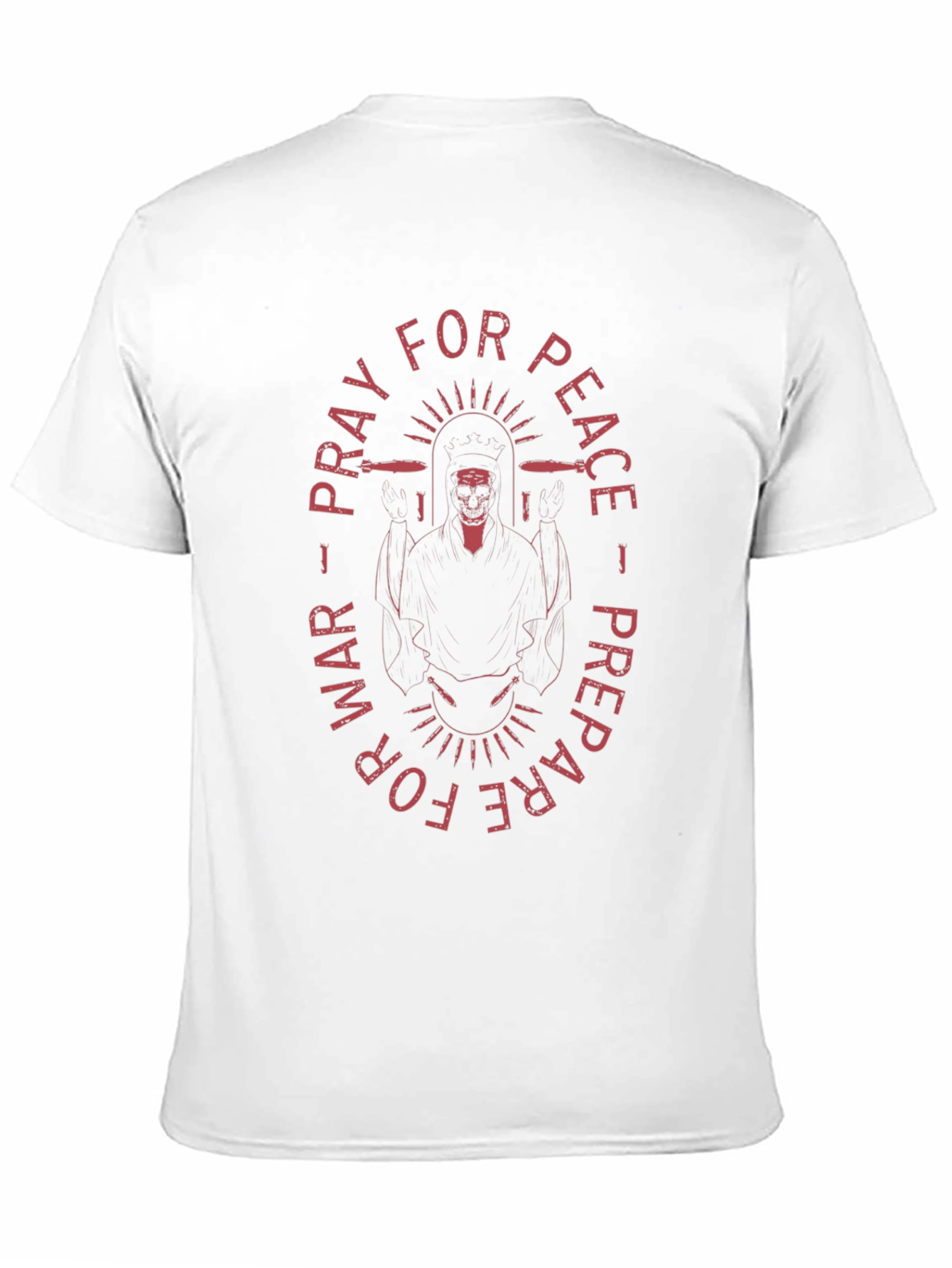 Black Pray for Peace Prepare for War Graphic Tee view 11