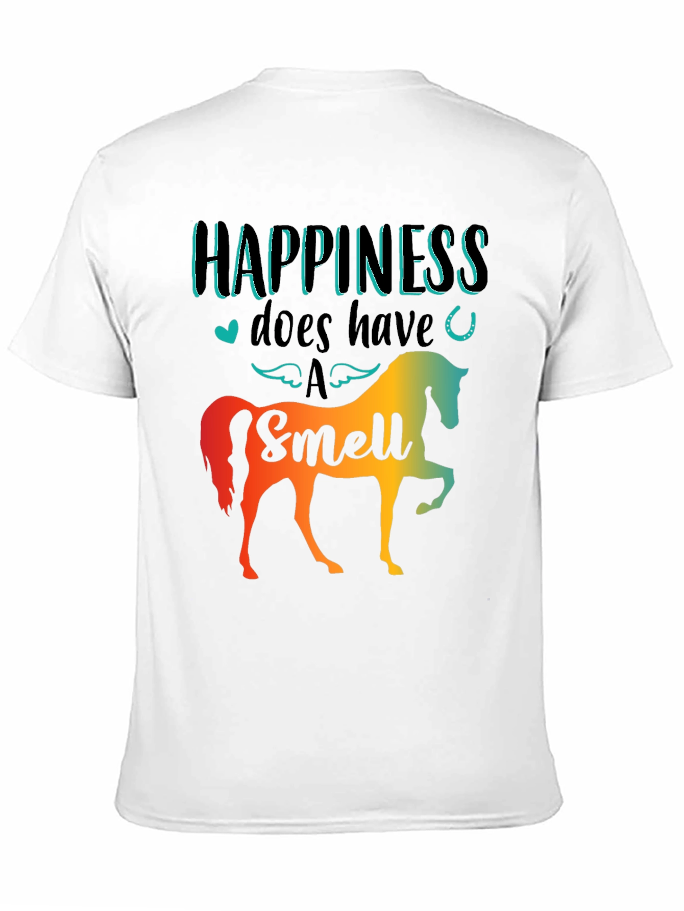 Black Happiness Has a Smell Horse T-Shirt view 11