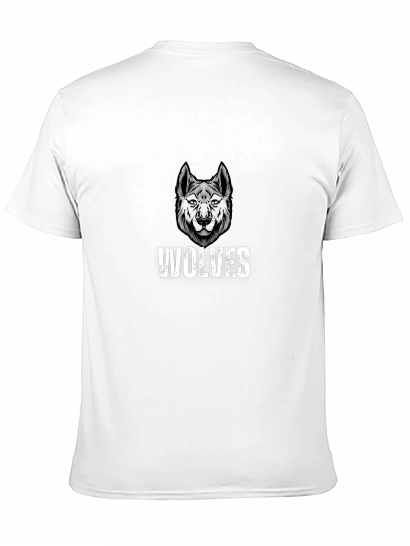 Black Wolves Graphic Print Black T-Shirt view 11