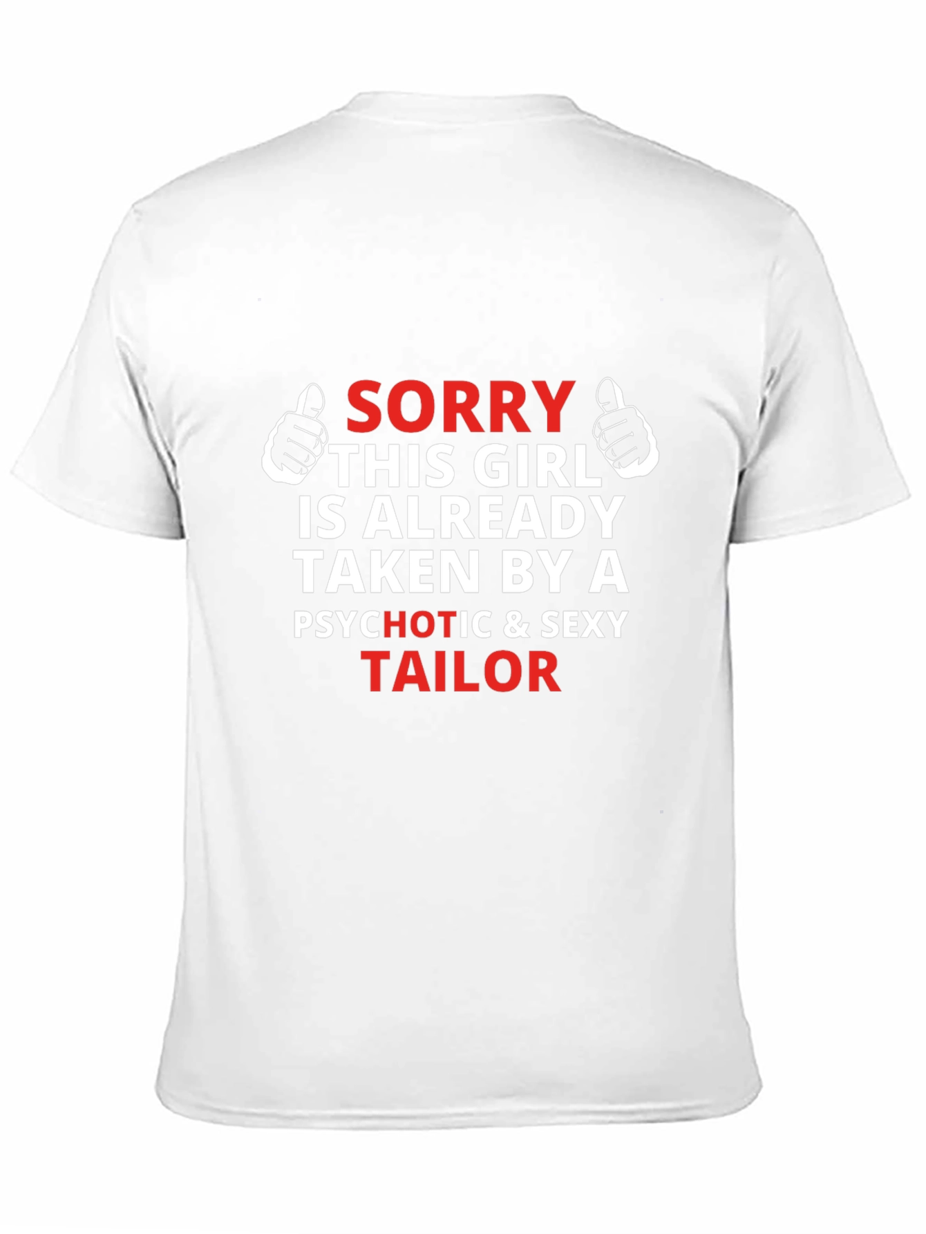 Black Humorous "Taken by a Sexy Tailor" Graphic Tee view 11