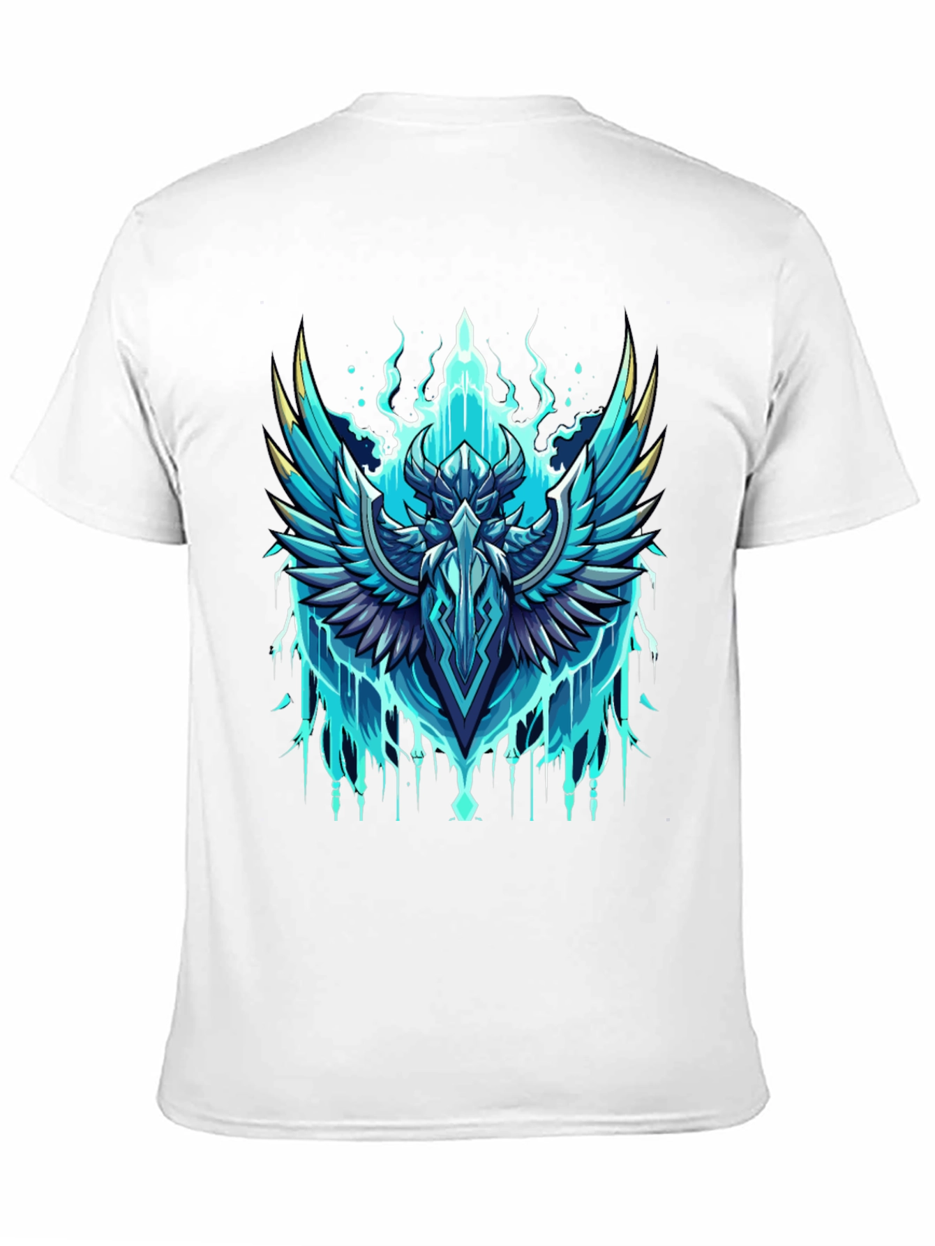 Black Epic Winged Crest Graphic Tee - Black Cotton view 11