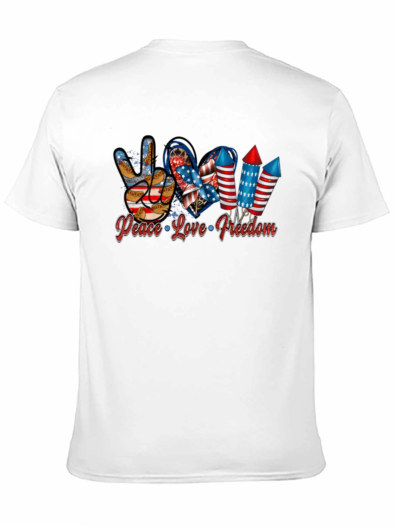Peace Love Freedom Patriotic T-Shirt - 11