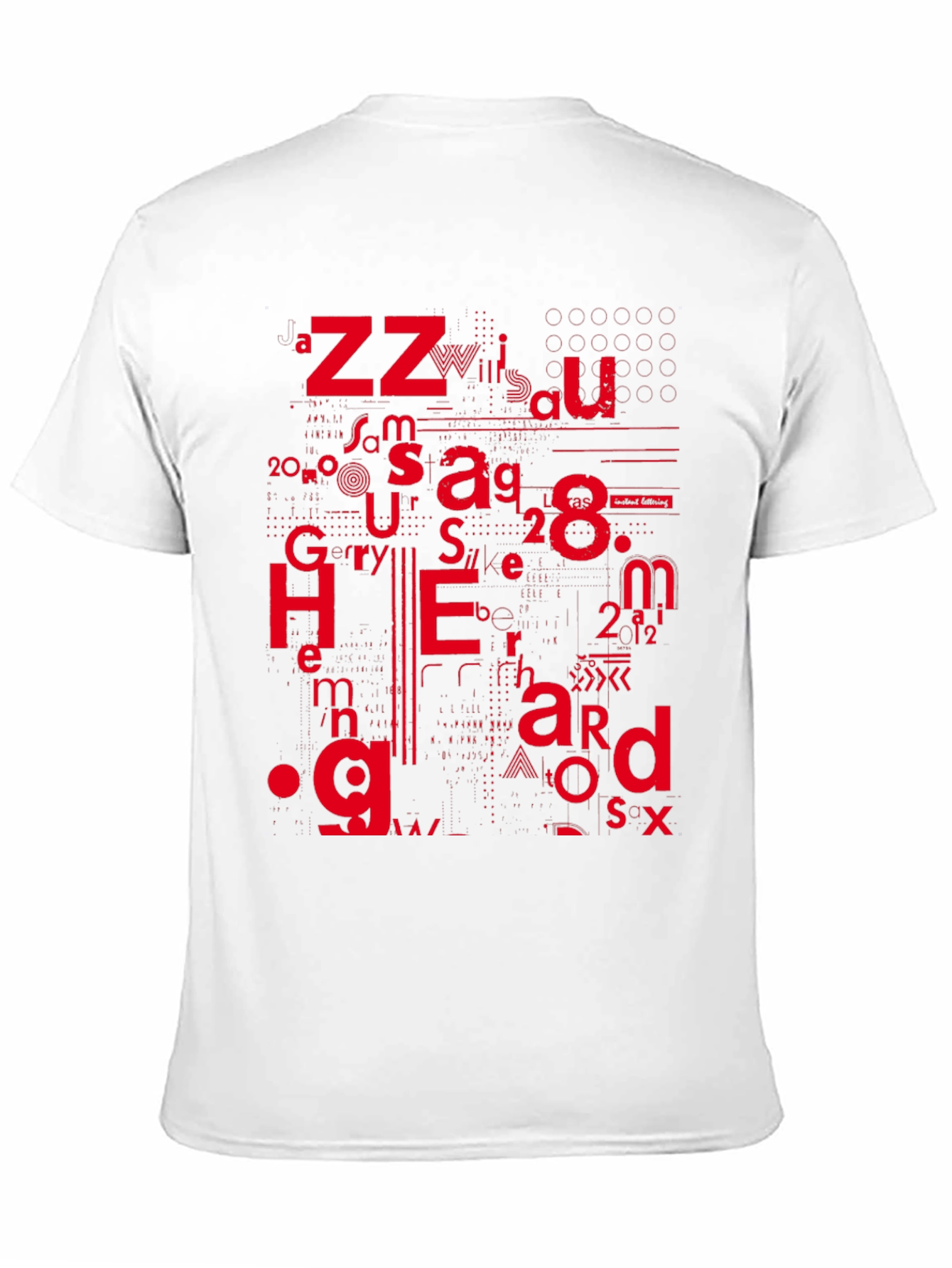 Abstract Typographic Graphic Black T-Shirt - 11