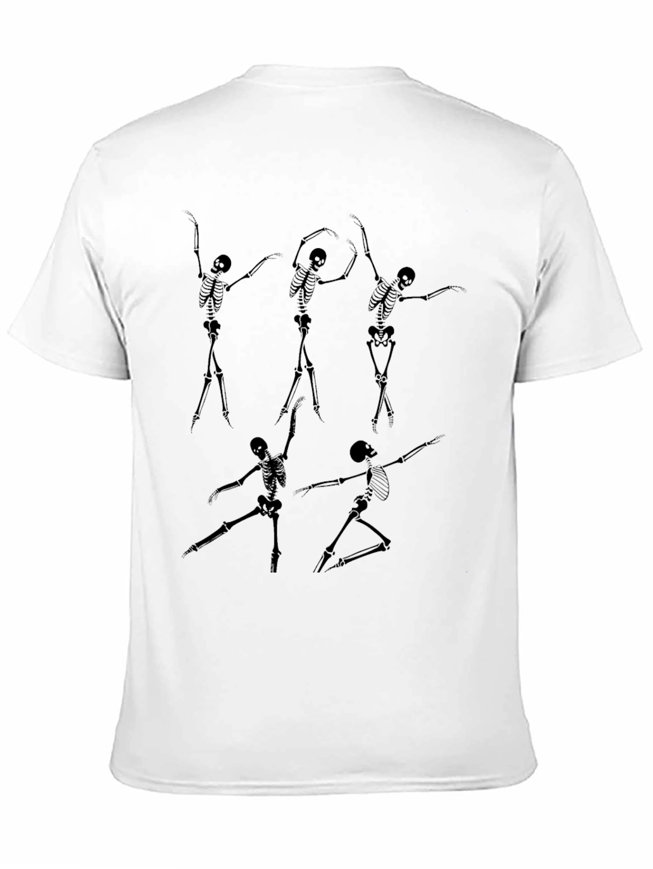 Black Dancing Skeleton Graphic Tee - Black view 11