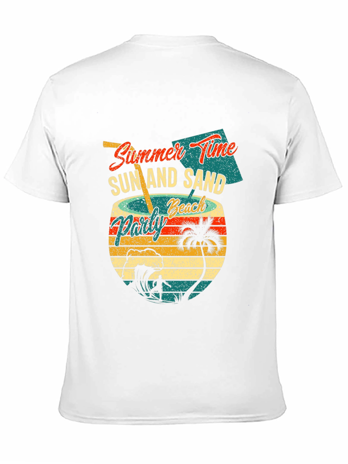 Black Summer Time Beach Party Graphic T-Shirt view 11
