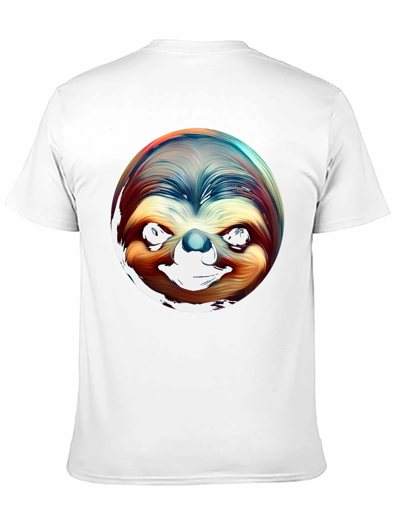 Black Sloth Graphic Tee - Men's Black Cotton T-Shirt view 11