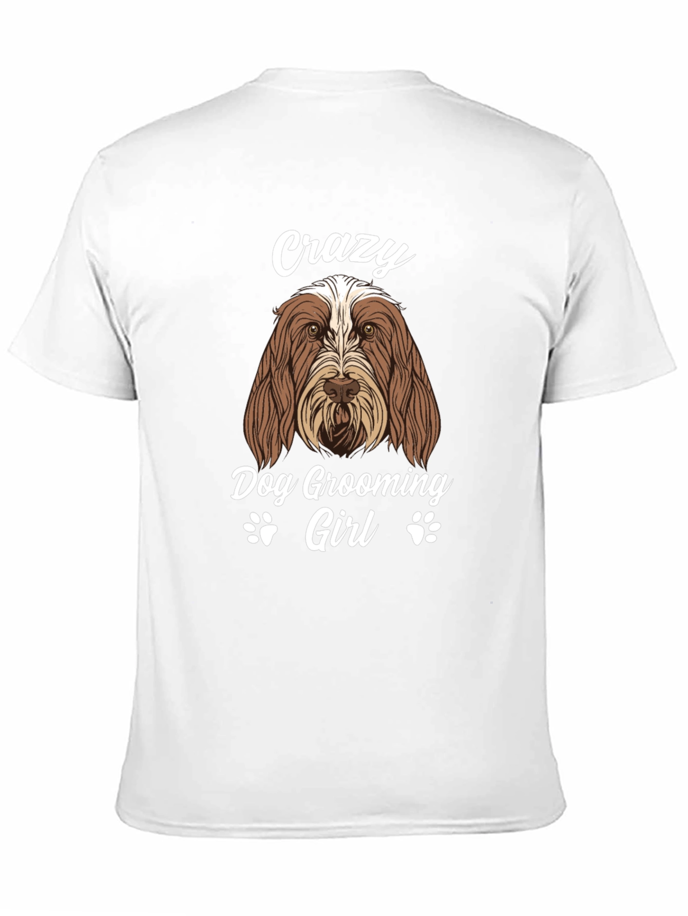 Black Crazy Dog Grooming Girl T-Shirt view 11