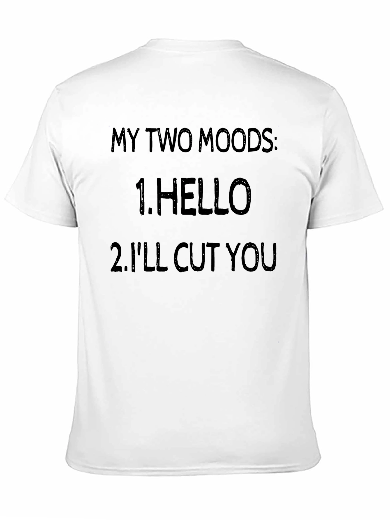 Black Two Moods Graphic Tee - Funny Sarcastic T-Shirt view 11