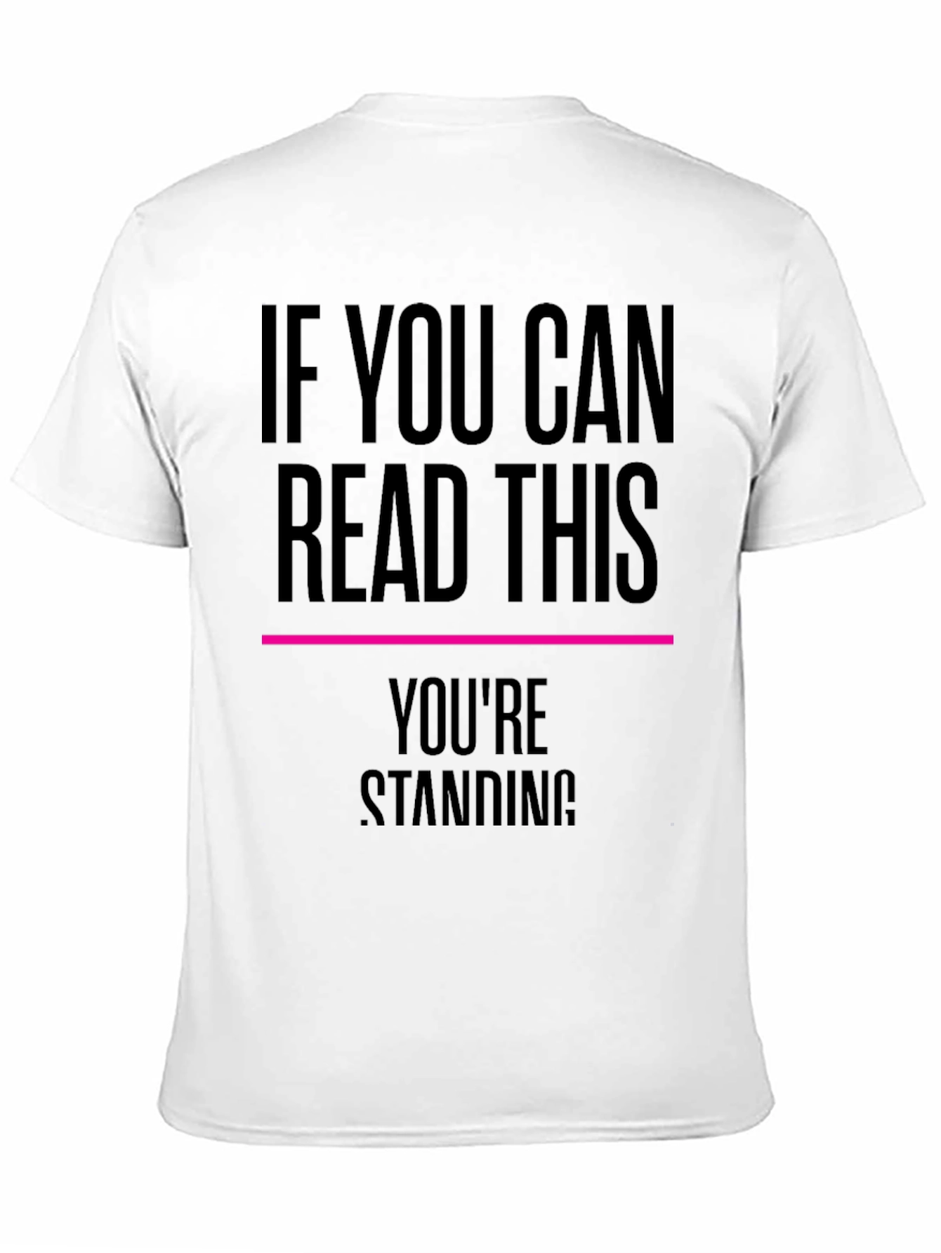 Black Humorous "If You Can Read This" Graphic T-Shirt view 11