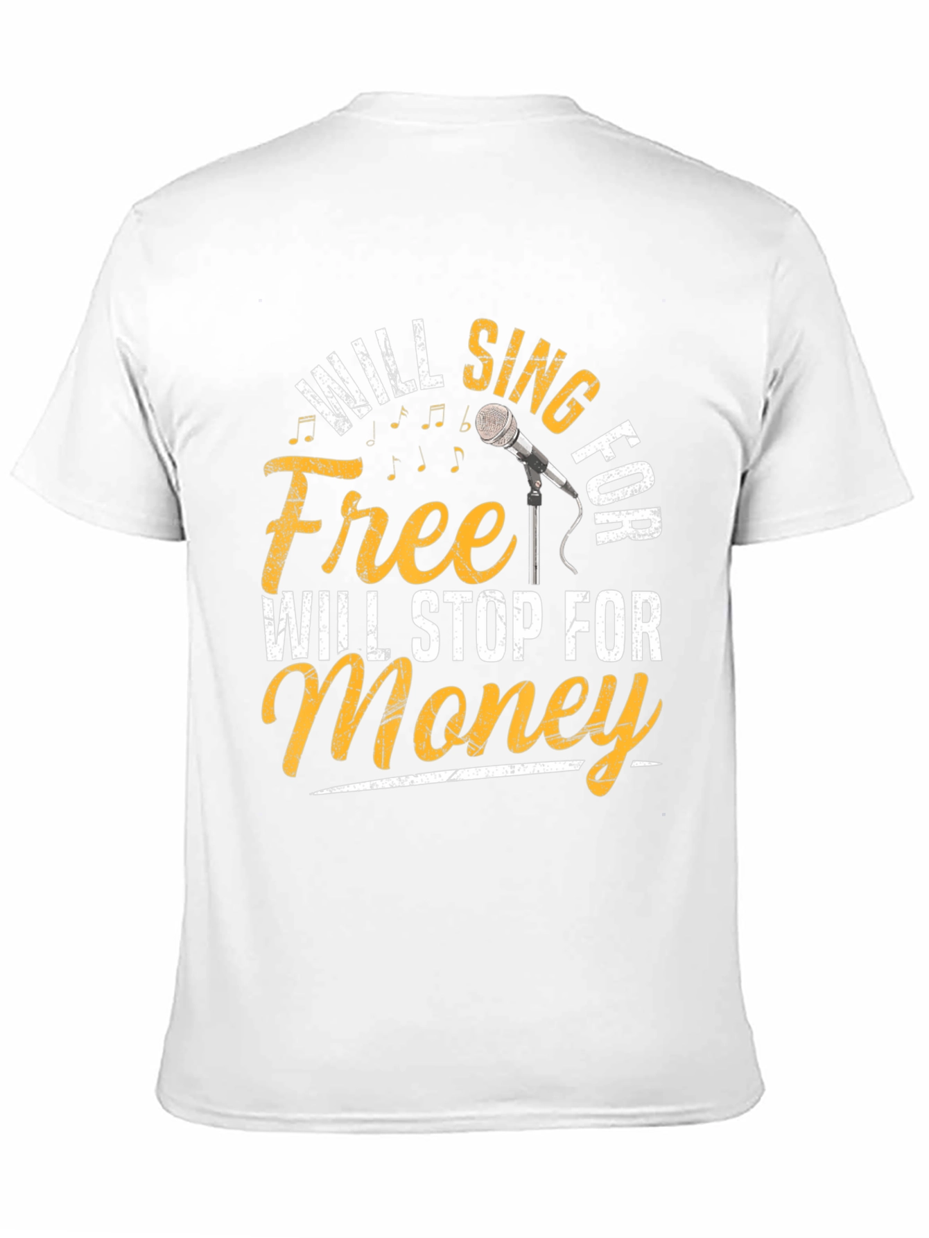 Black Will Sing for Free Men's Black T-Shirt view 11