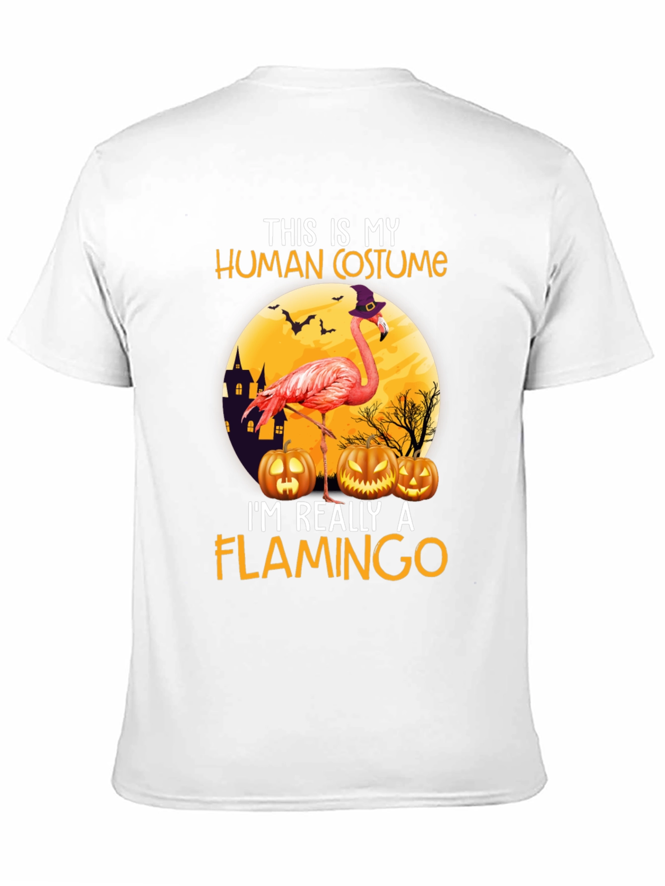 Black Flamingo Halloween Costume T-Shirt view 11