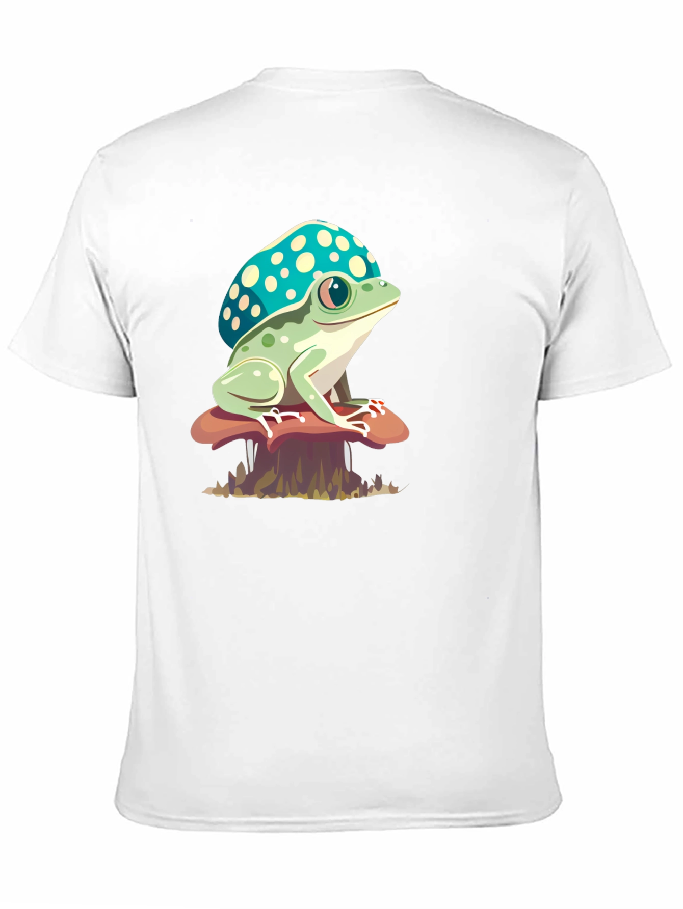 Black Frog on Mushroom Tee view 11