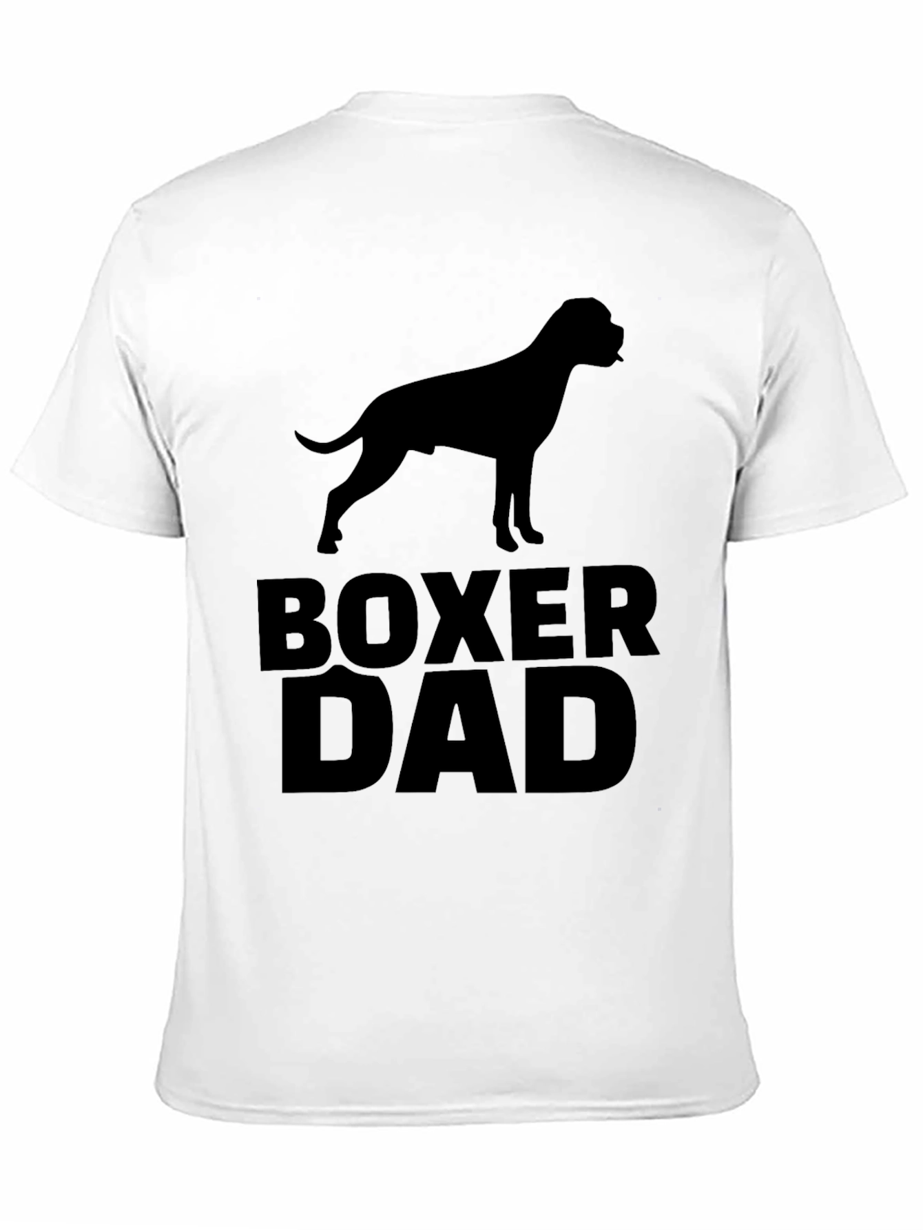 Black Boxer Dad Graphic T-Shirt - Black Dog Lover Tee view 11
