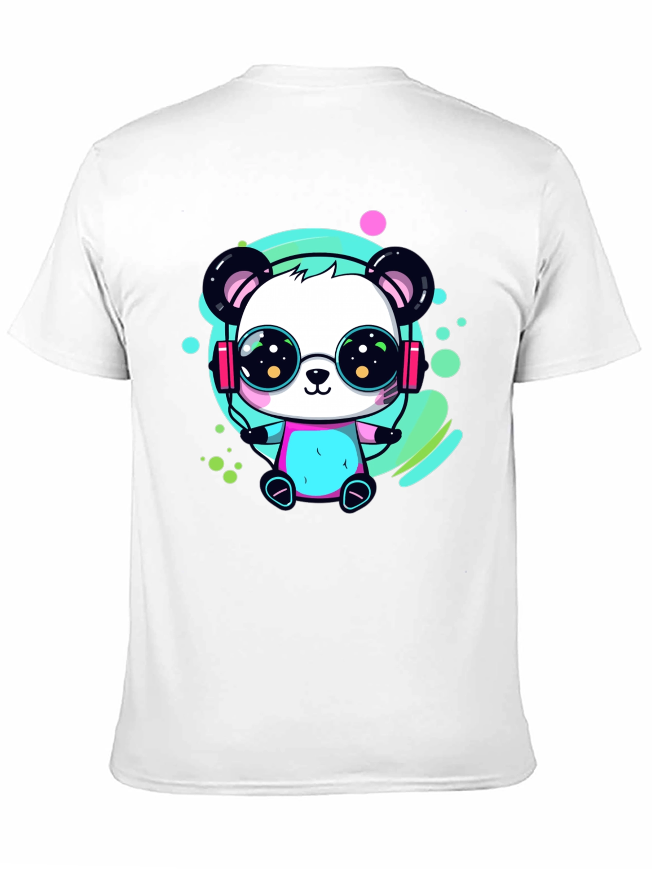Black Cool Panda Graphic Tee view 11